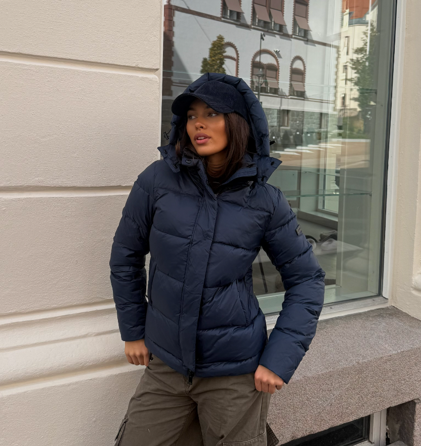 Leah Down Jacket - Navy