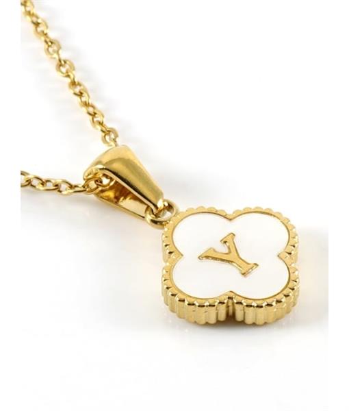 Four Leaf Letter Necklace
