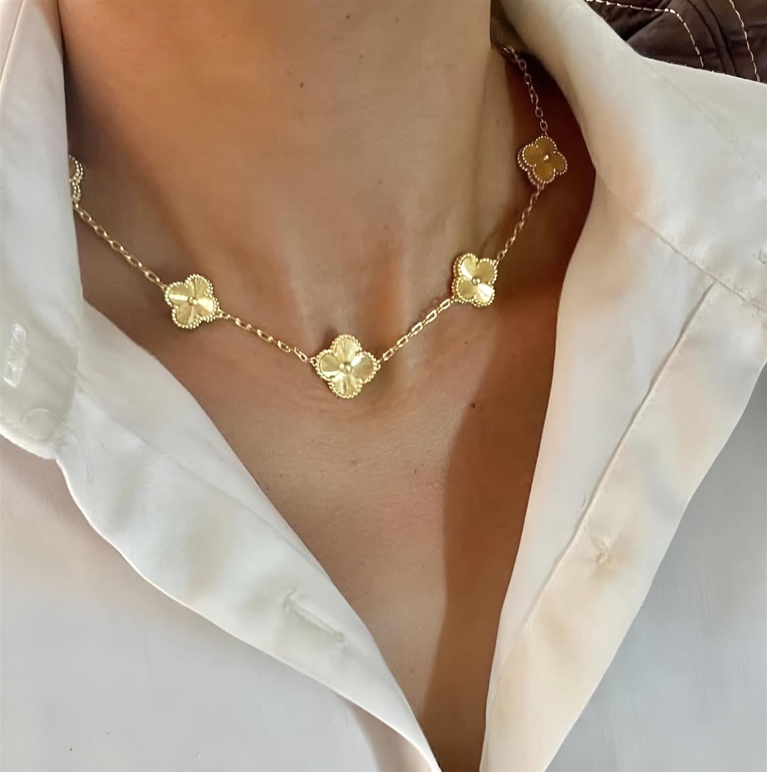 Gabby Multi Clover Necklace
