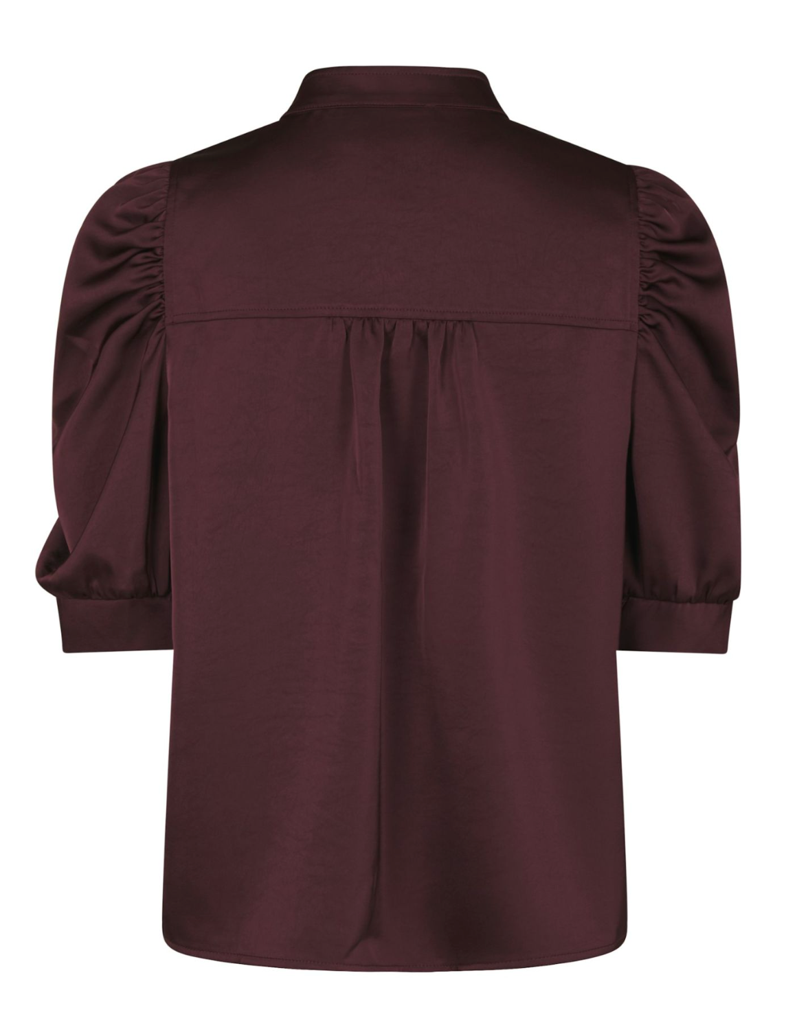 Roella Heavy Sateen Blouse - Burgundy
