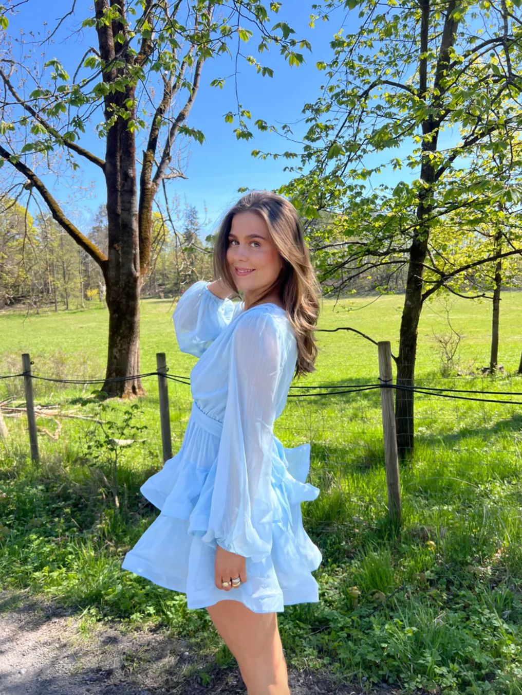 Asya Bedouin Dress - Pale Azure