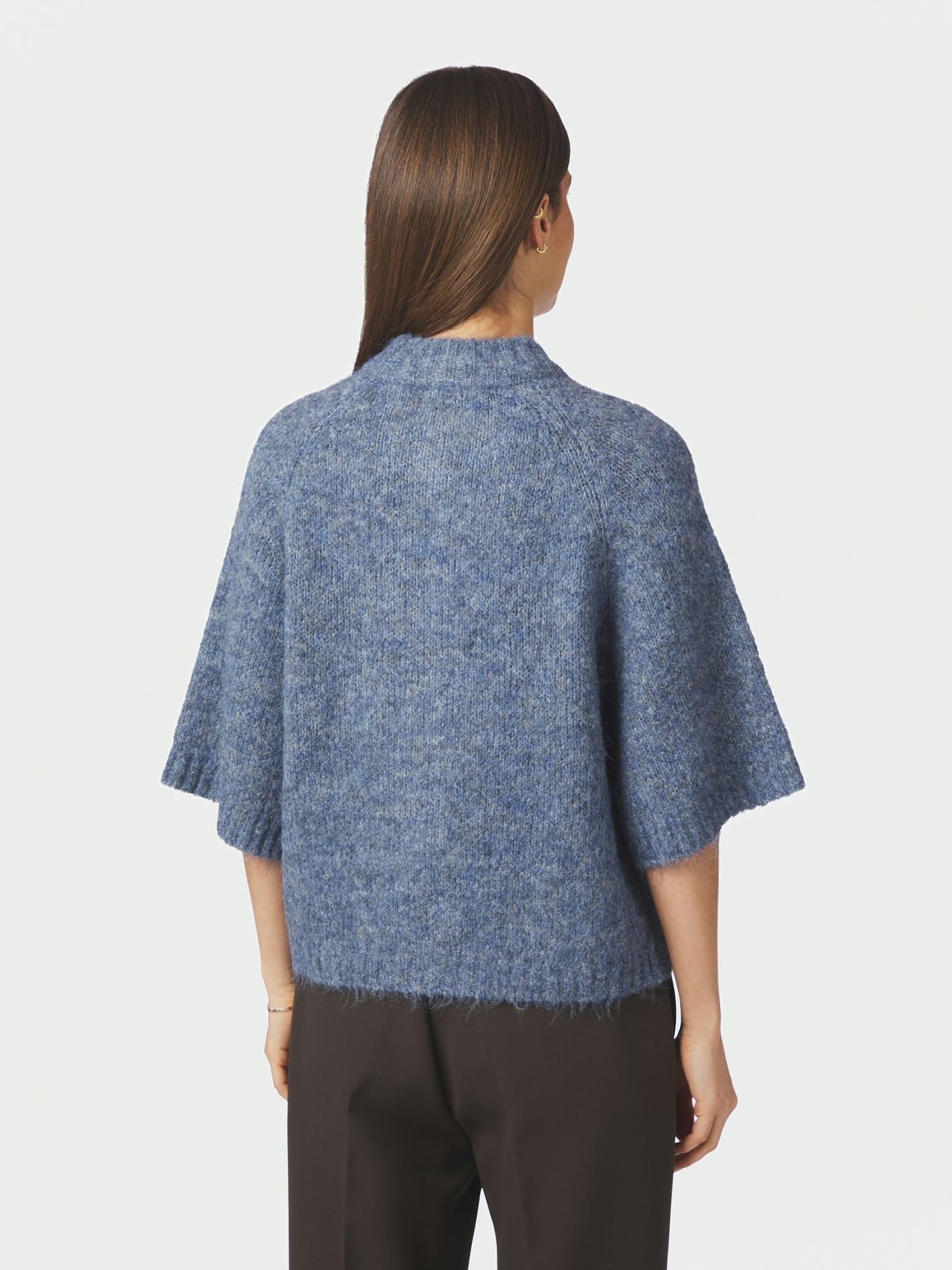 Benuta Fluffy Knit Cardigan - Smoke Blue
