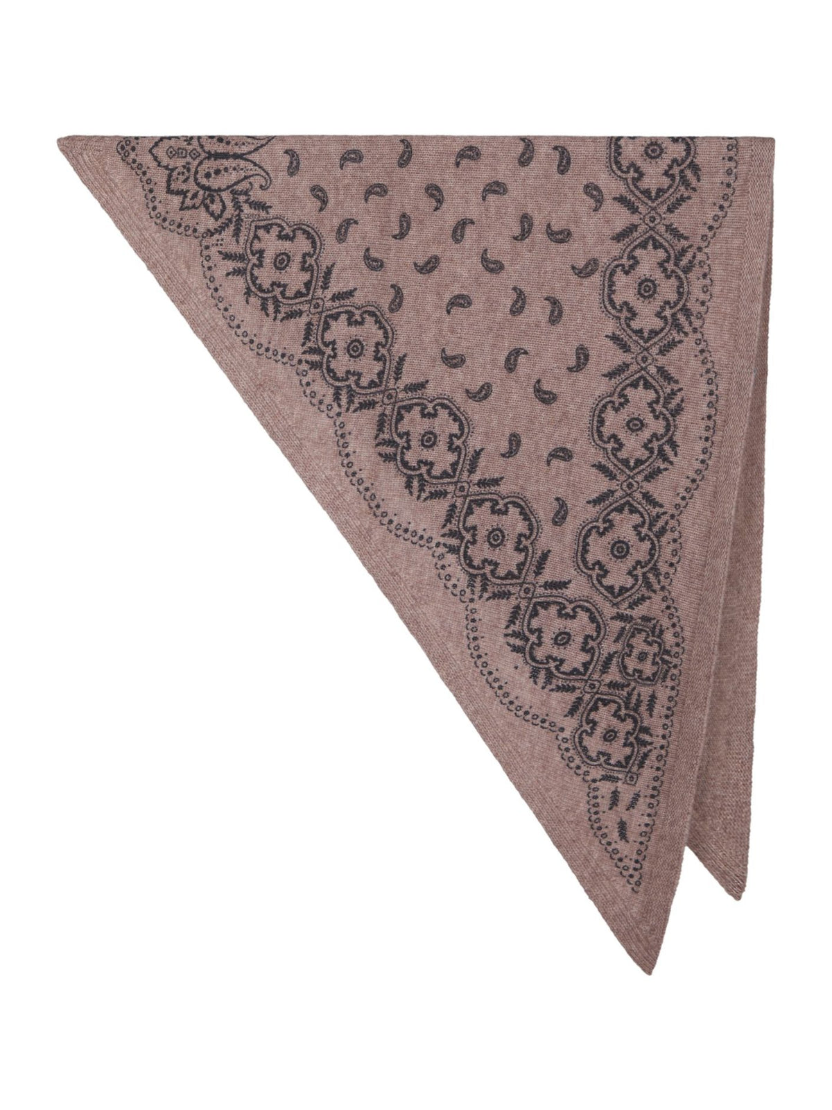 Lolana Paisley Knit Scarf - Beige Melange