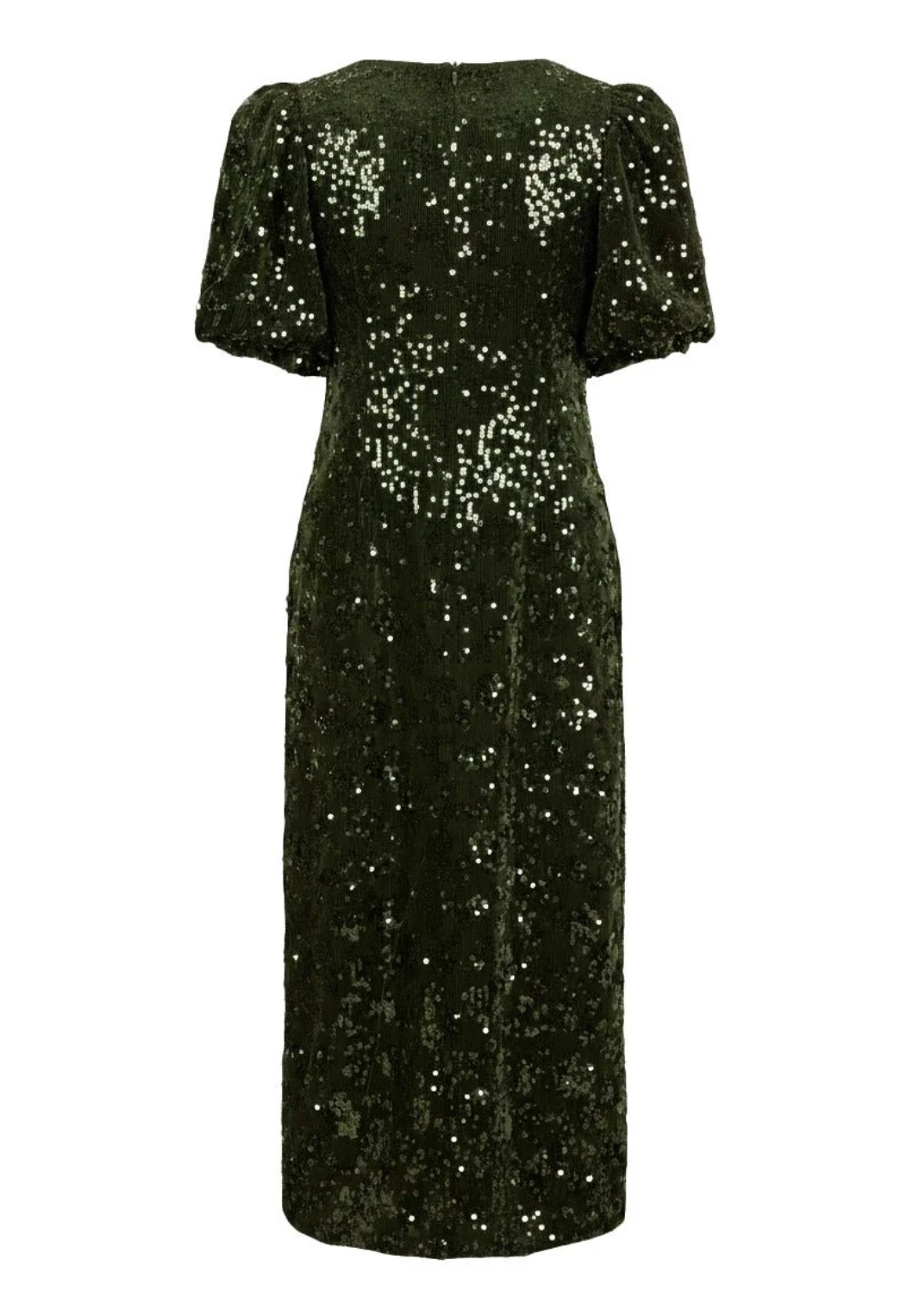 Yassofie 2/4 Sequin Midi Dress - Chive