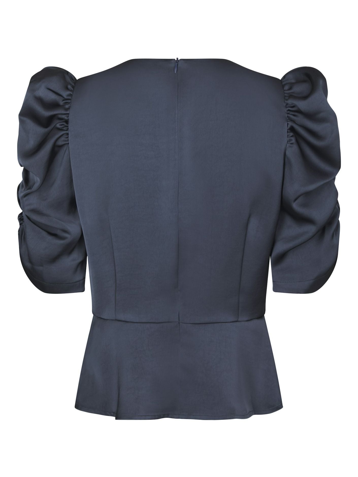 Benua Heavy Sateen Blouse - Midnight Blue