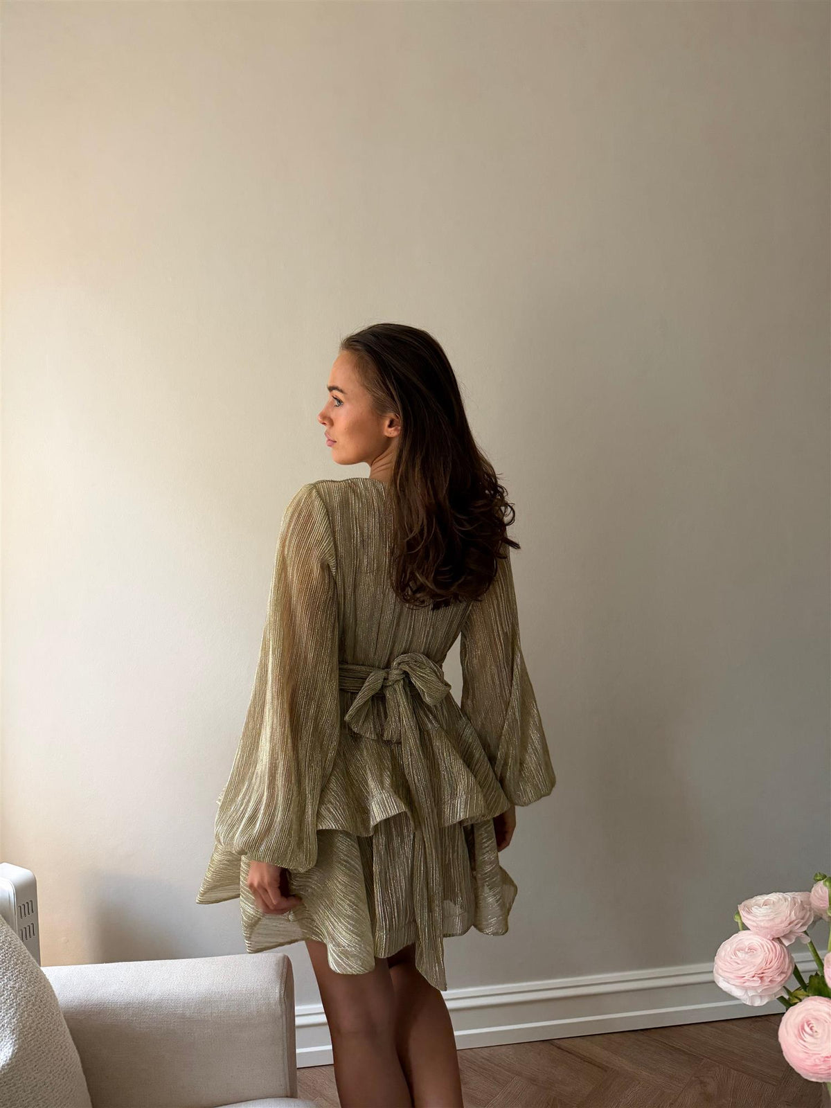 Naia Bedouine Dress - Grain Bronz Splash