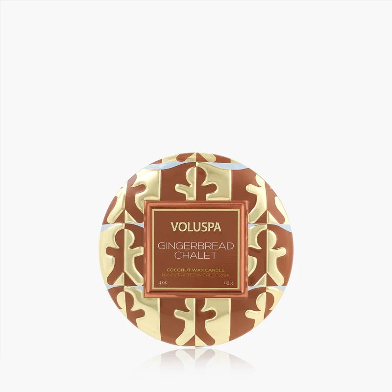 Mini Tin Candle 113g - Gingerbread Chalet