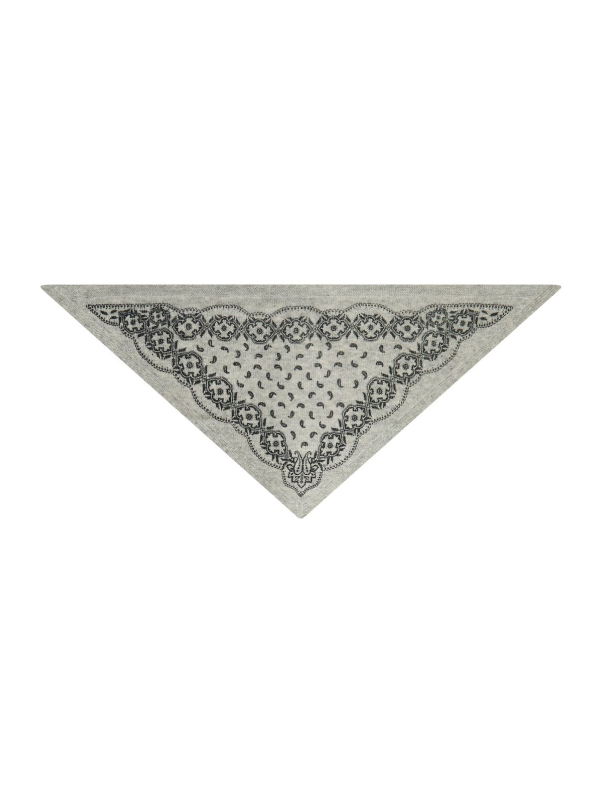 Ariya Paisley Knit Scarf - Grey Melange