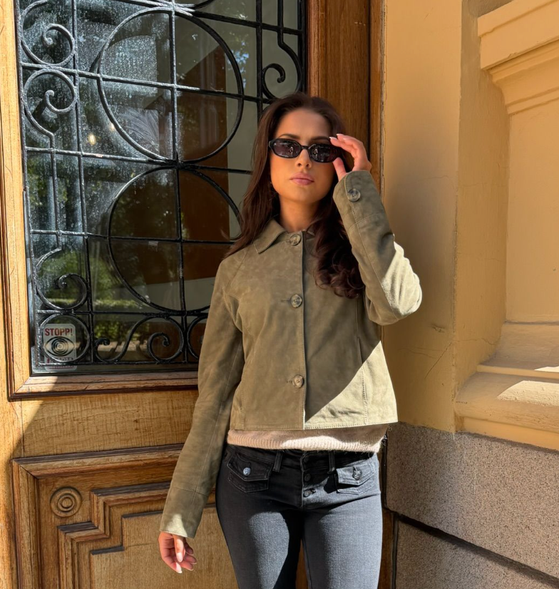 Allie Goat Suede Jacket