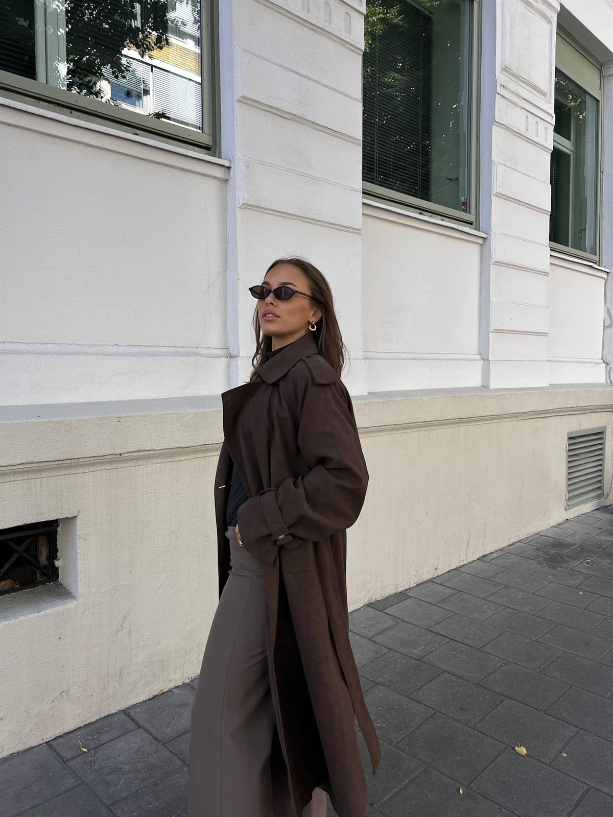 Caia Suede PU Coat