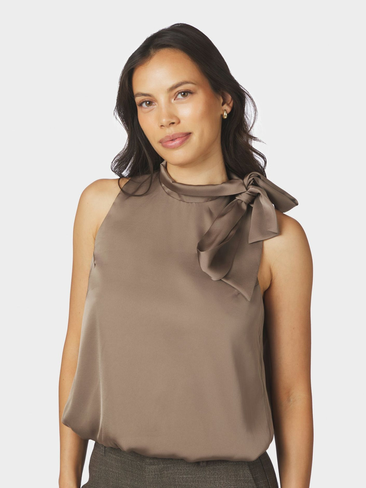 Veda Drapy Satin Top
