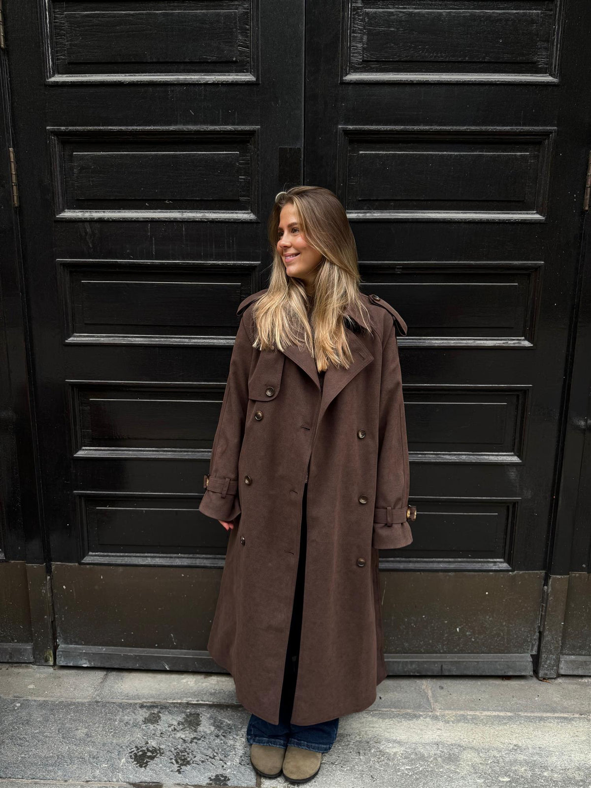Caia Suede PU Coat