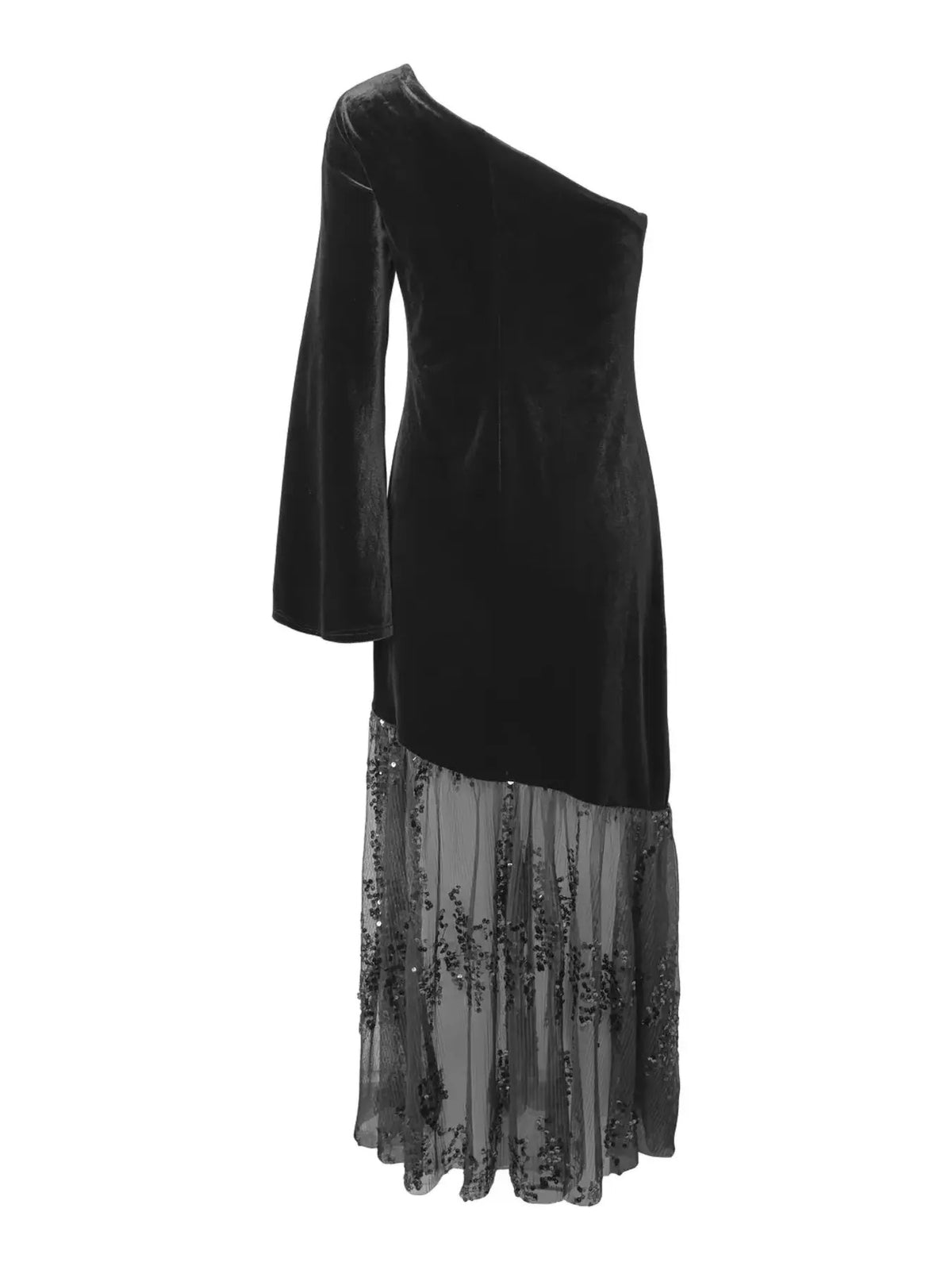 Yastera OS Long Velvet Dress