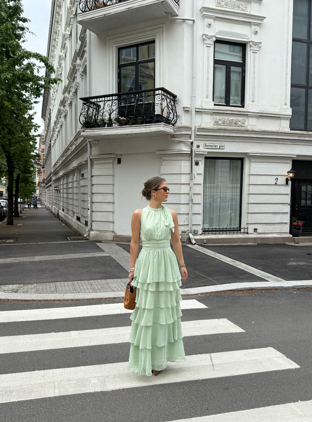 Marli Solid Chiffon Dress