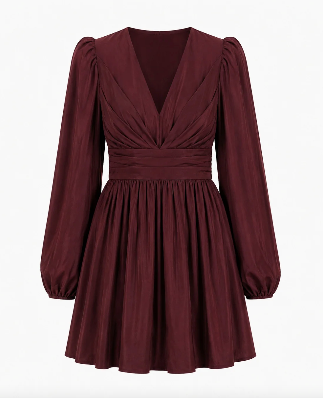 Maeve Satin Dress - Bordeaux