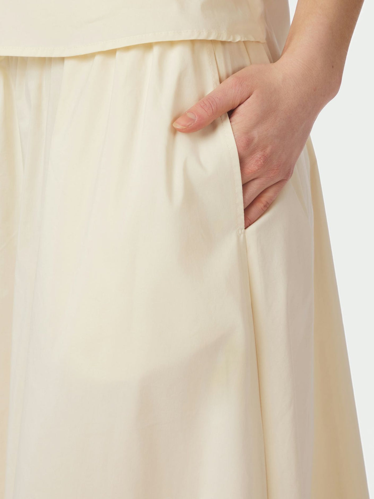 Yara Long Poplin Skirt