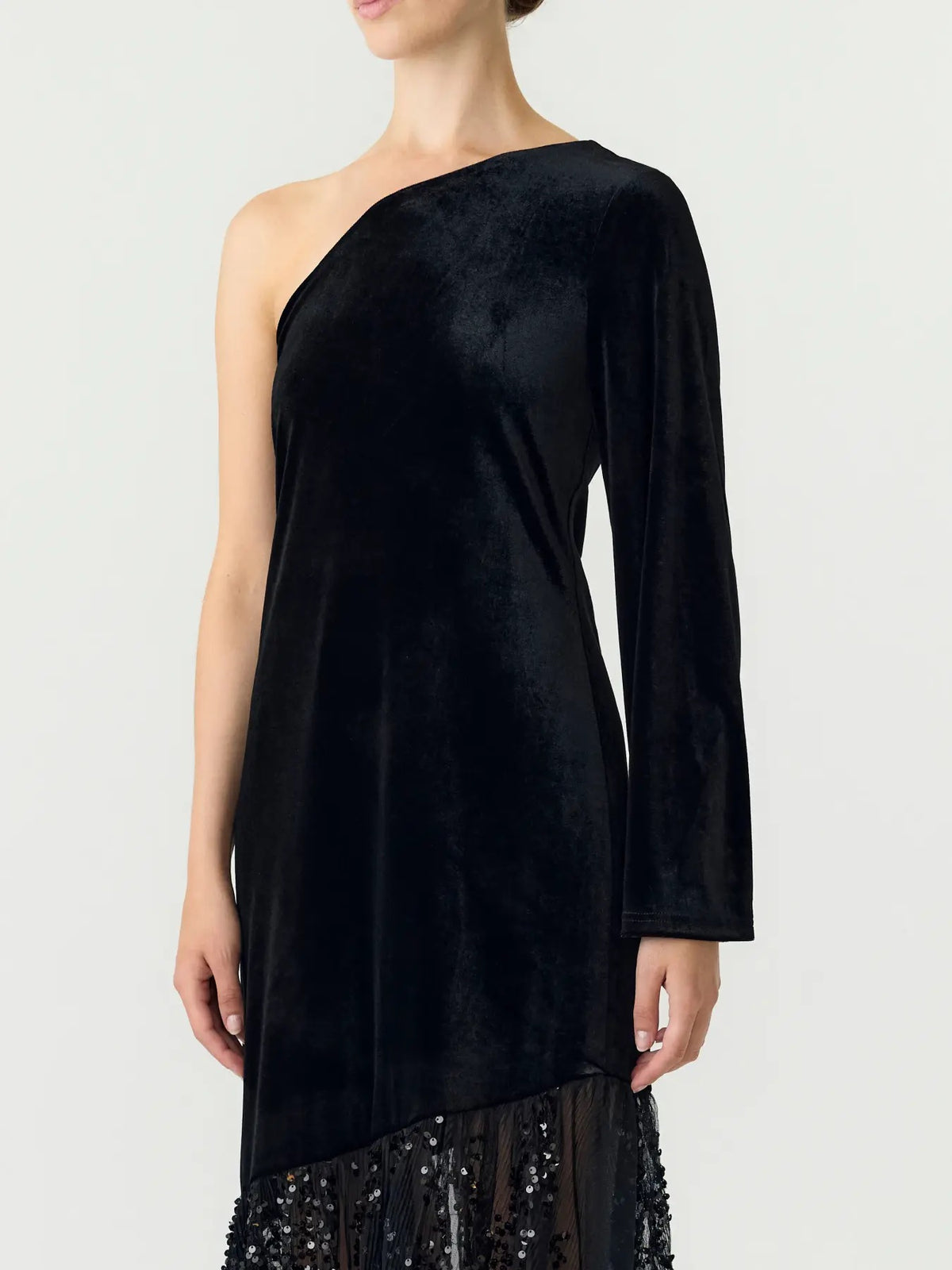 Yastera OS Long Velvet Dress
