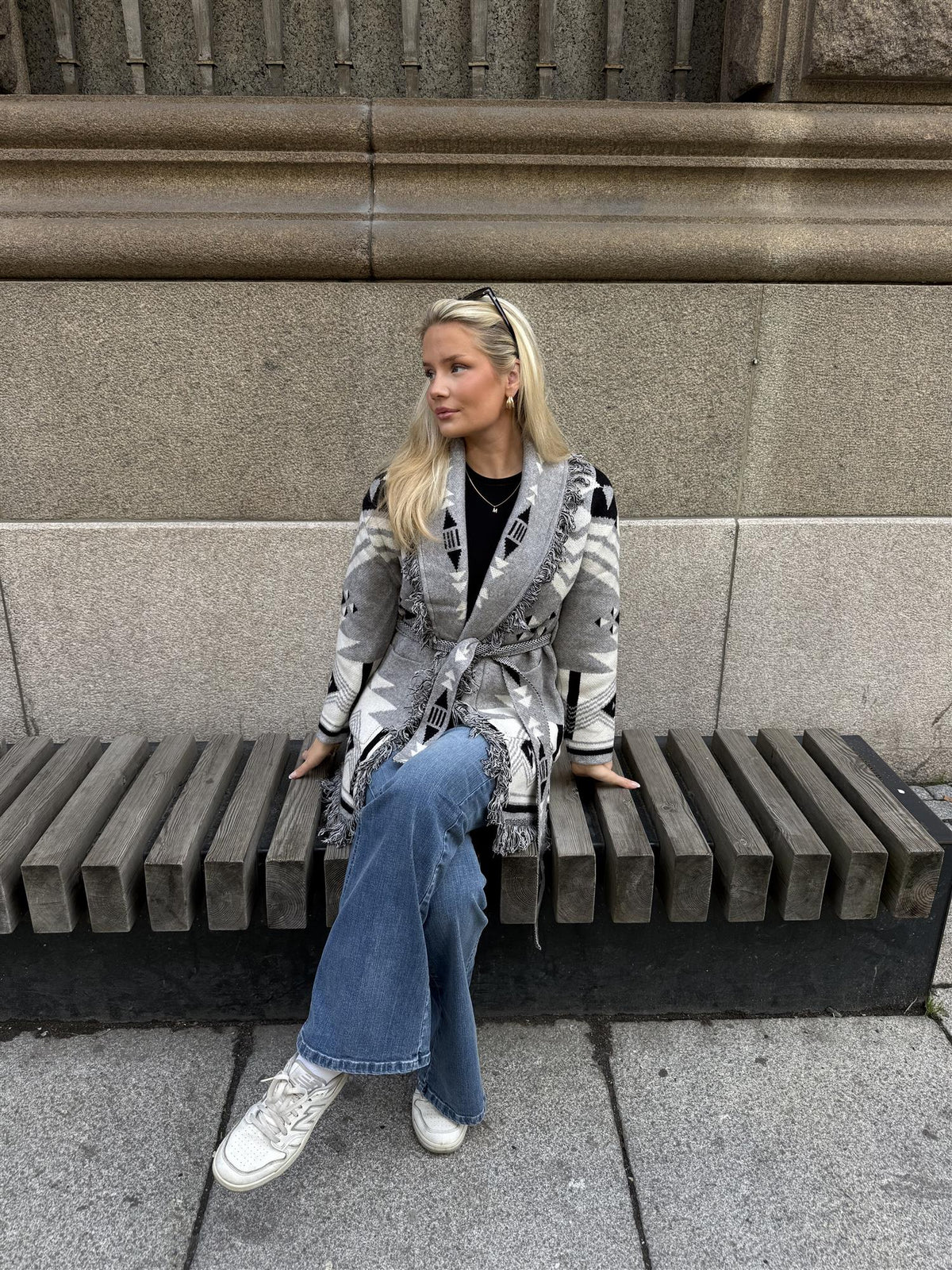 Fringe Jacket - Grey/Black