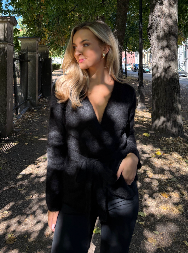 Yastilde LS Belt Knit Cardigan