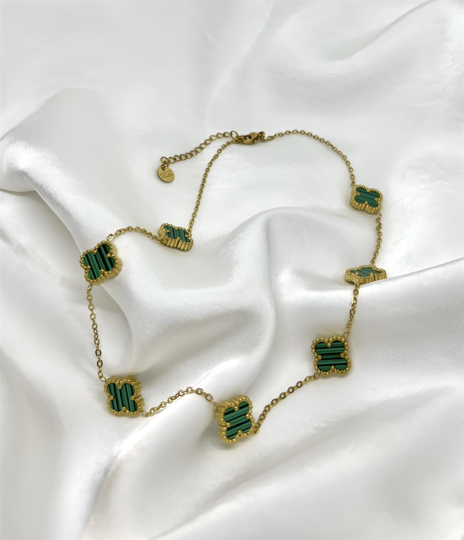 Four Leaf Clover Necklace Green - Tilbehør