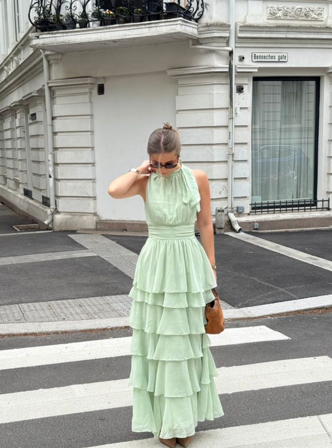 Marli Solid Chiffon Dress