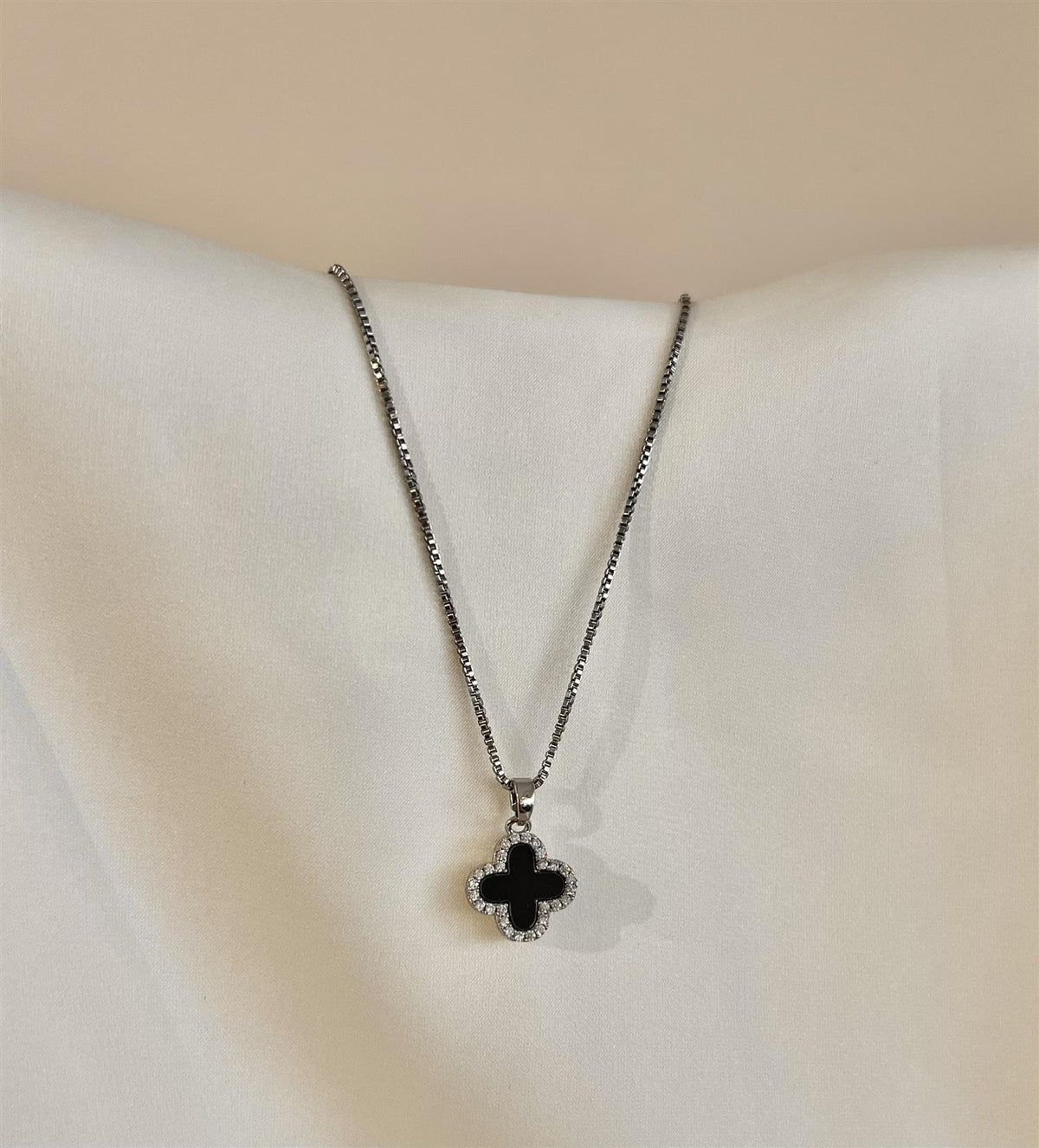 Four Leaf Double Necklace - S.Steel