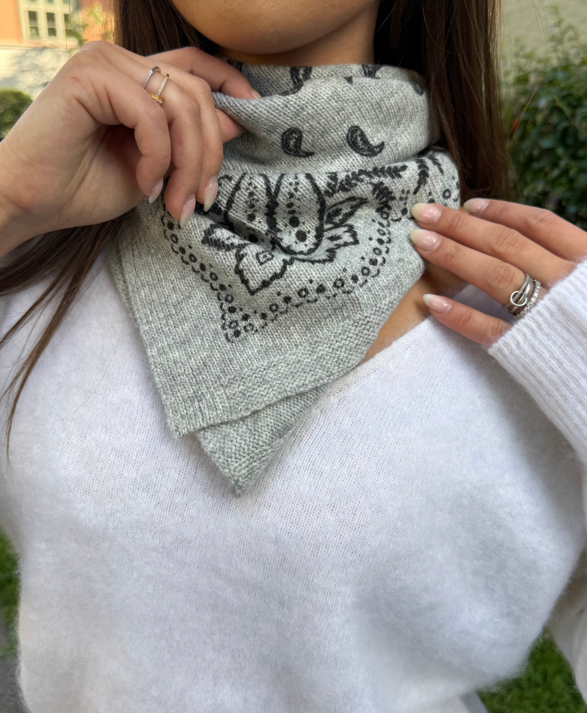 Adelina Paisley Knit Scarf