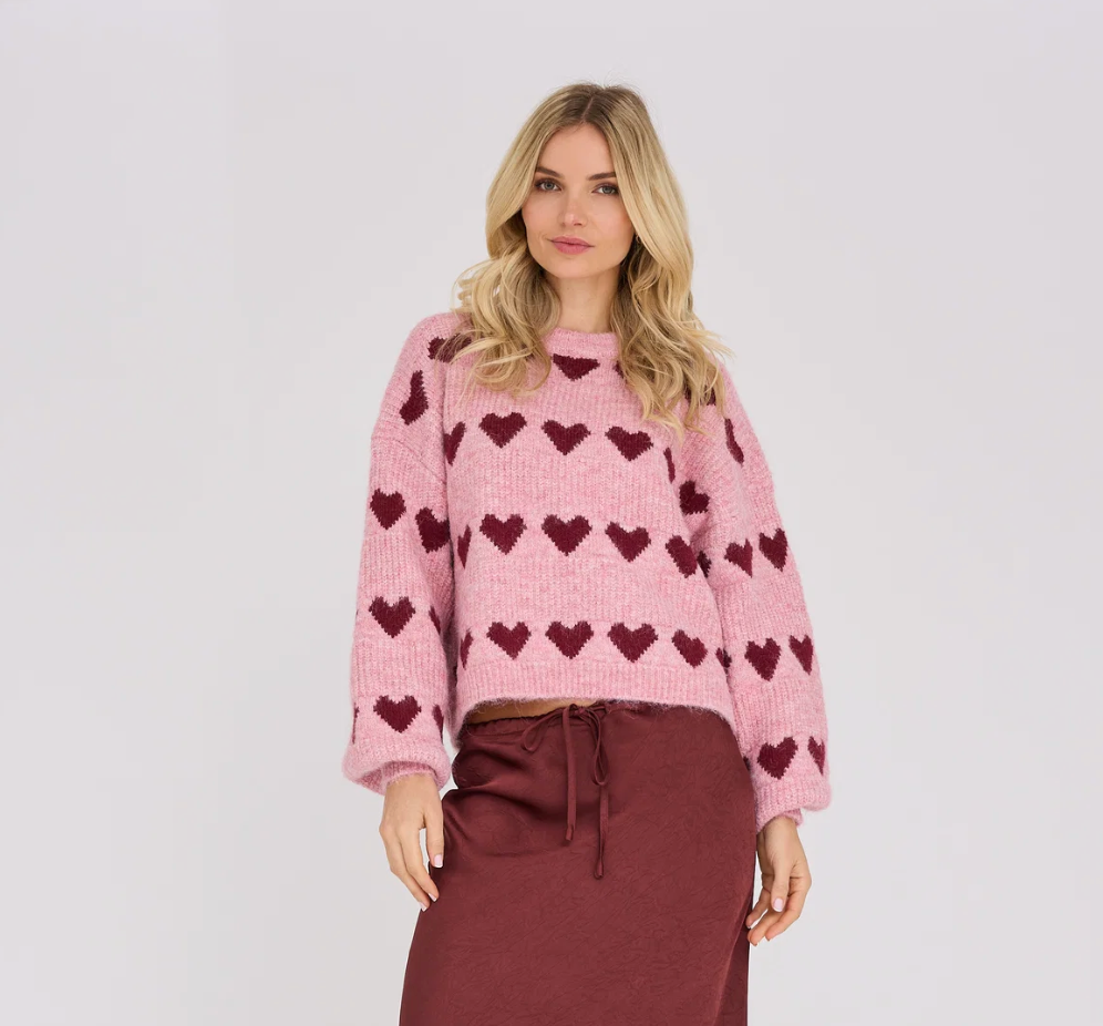 Heart Knit Pullover