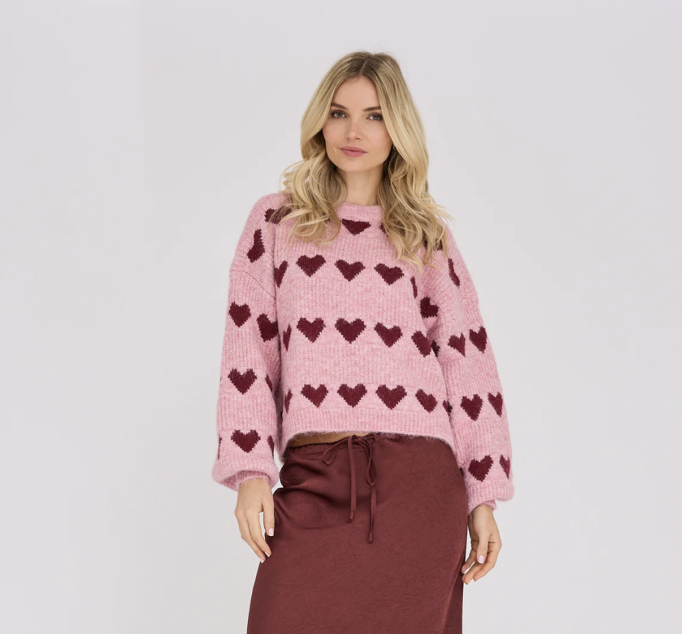 Heart Knit Pullover