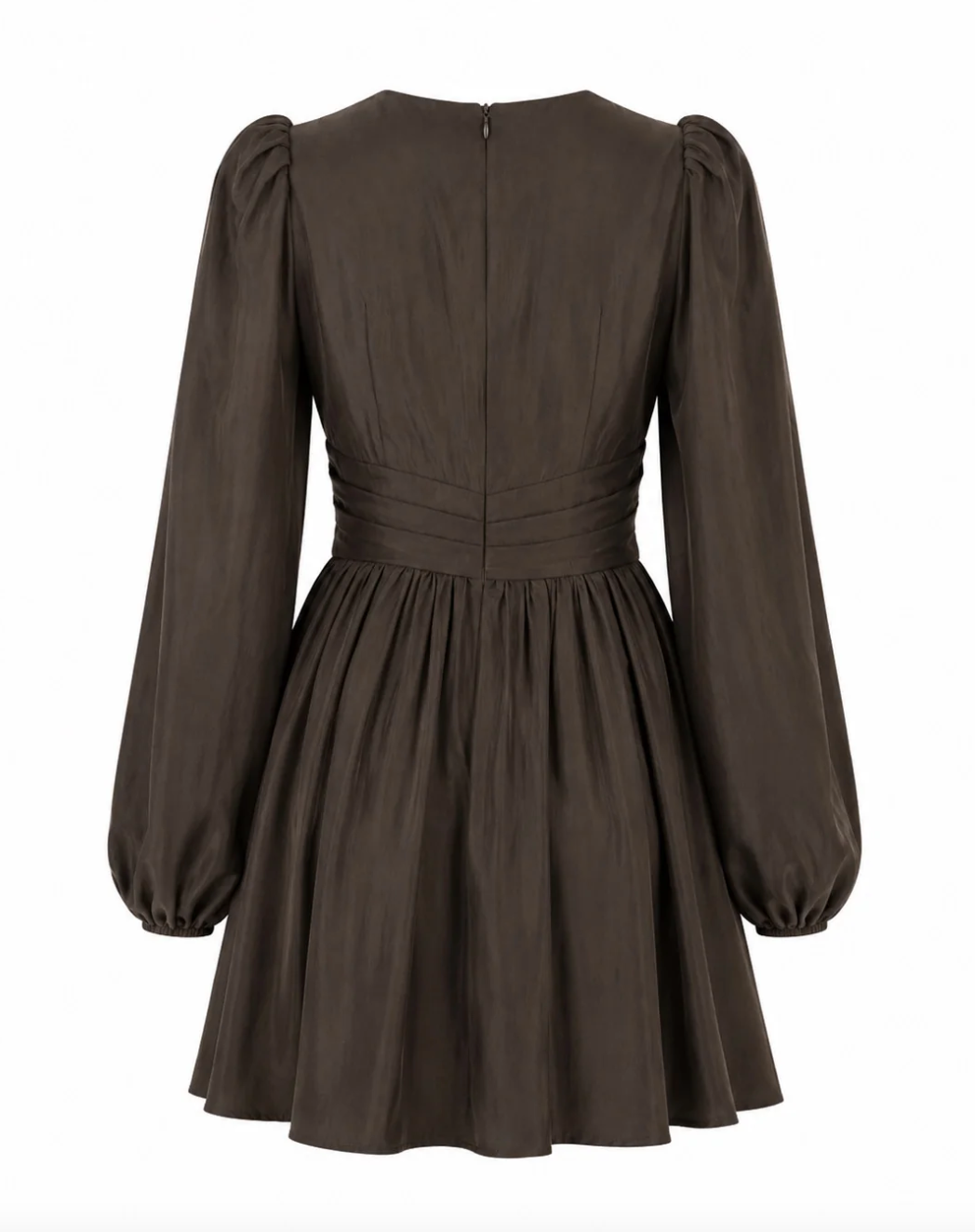 Maeve Satin Dress - Coffee Brown