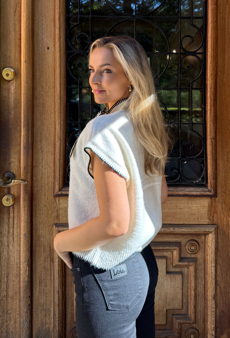 Yastelo SS Scarf Knit Top