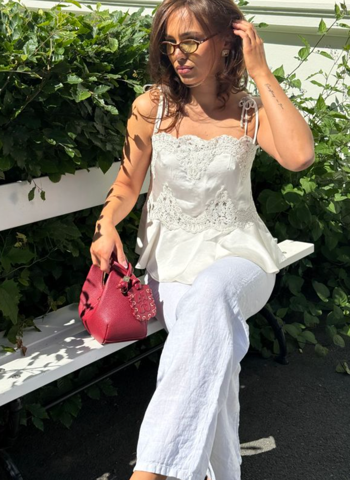 Kaela Heavy Sateen Lace Top