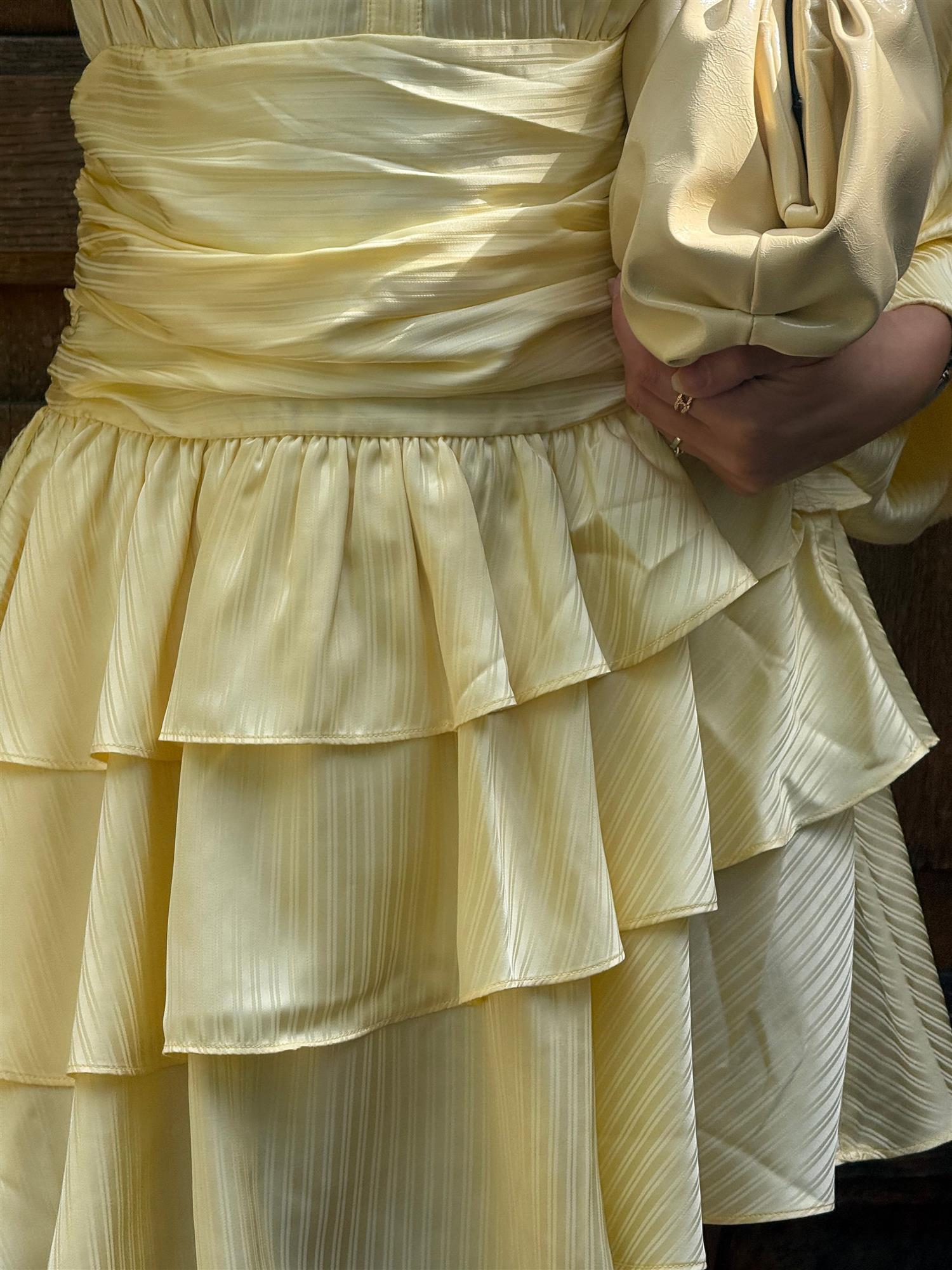 Nadine Belted Ruffle Dress
