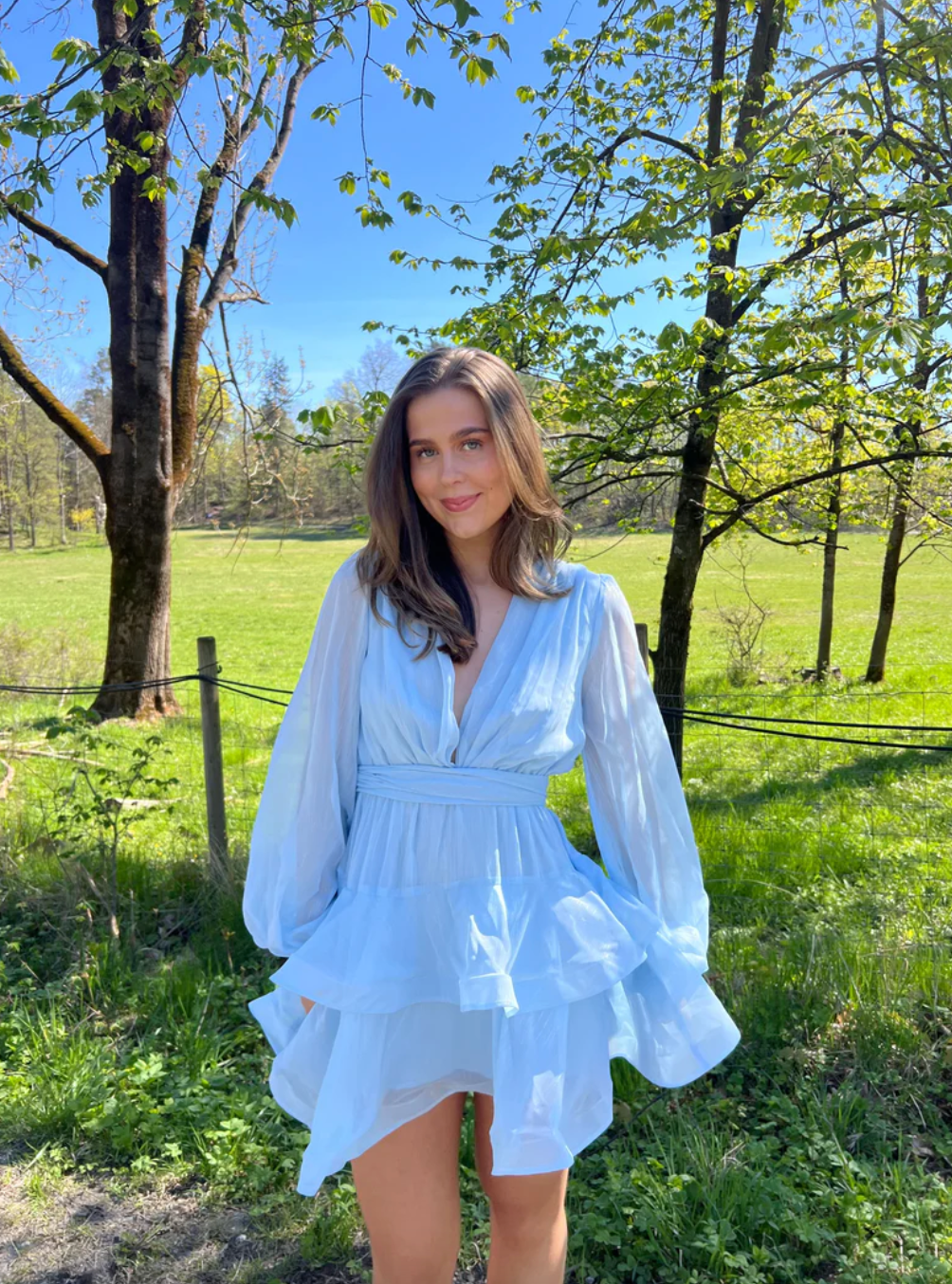 Asya Bedouin Dress - Pale Azure