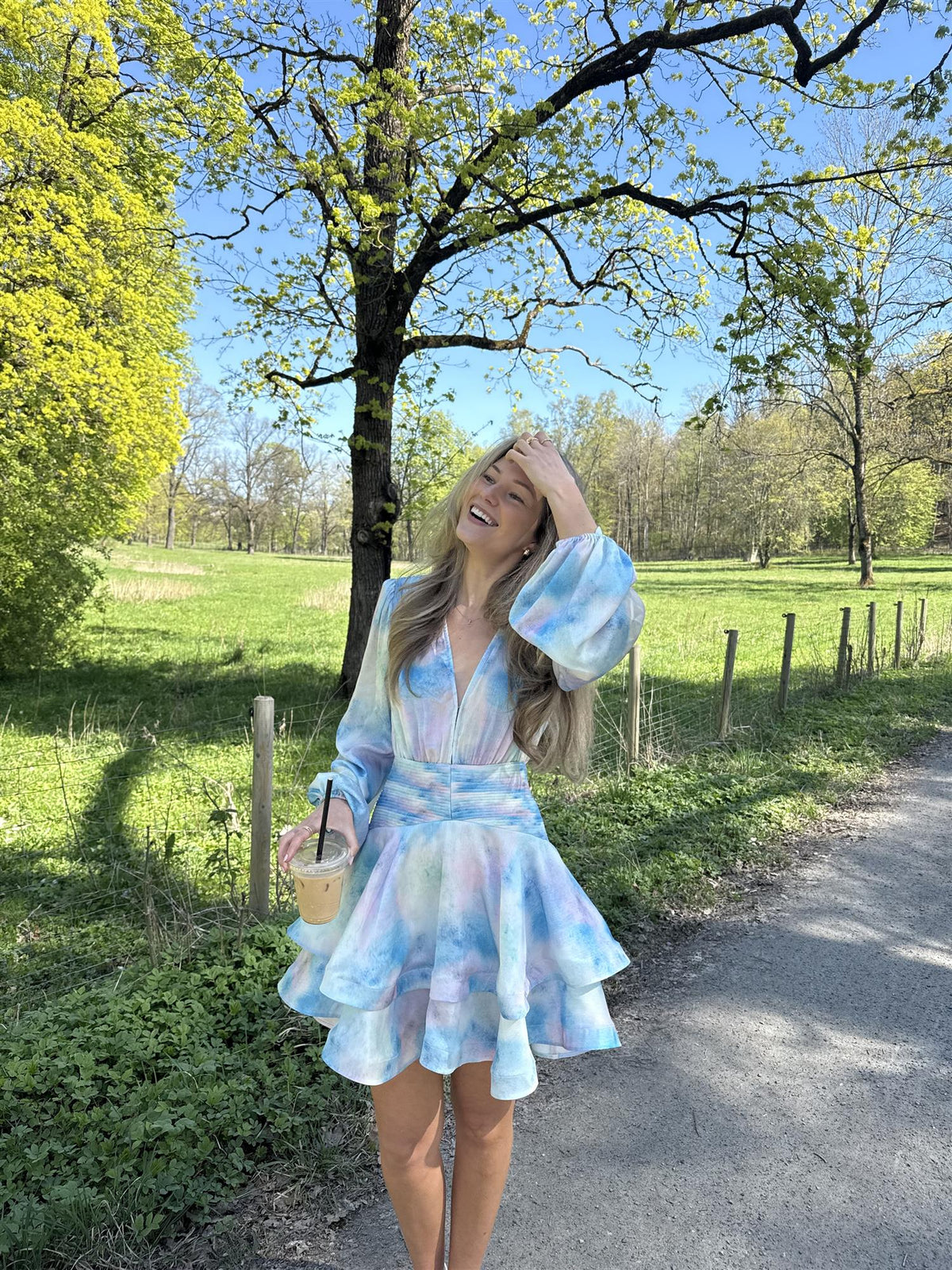 Amira Bedouine Dress - Azure Splash