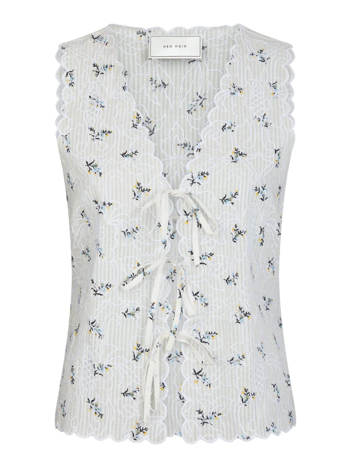 Bibi Embroidery Print Top