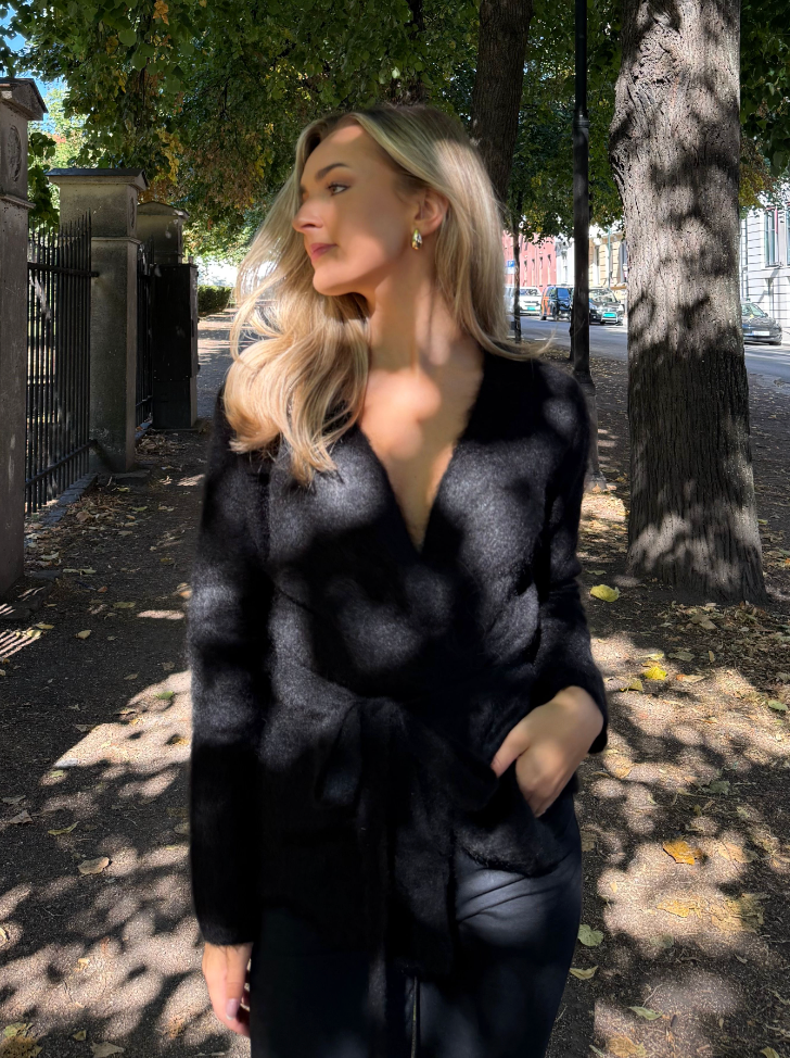 Yastilde LS Belt Knit Cardigan