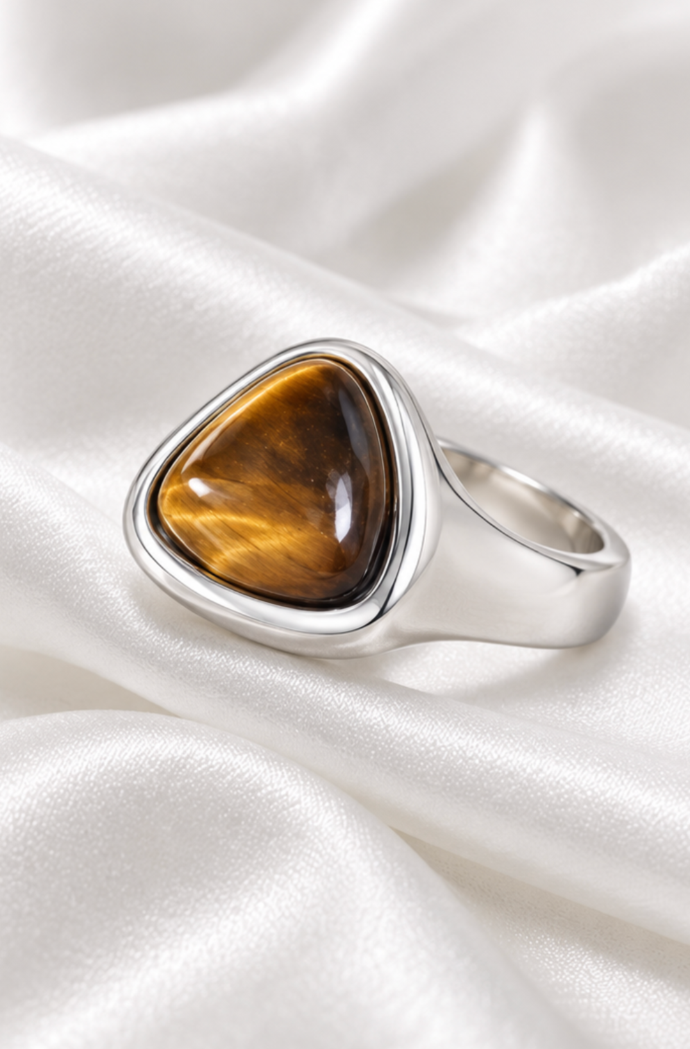 Aurora Ring Silver & Brown
