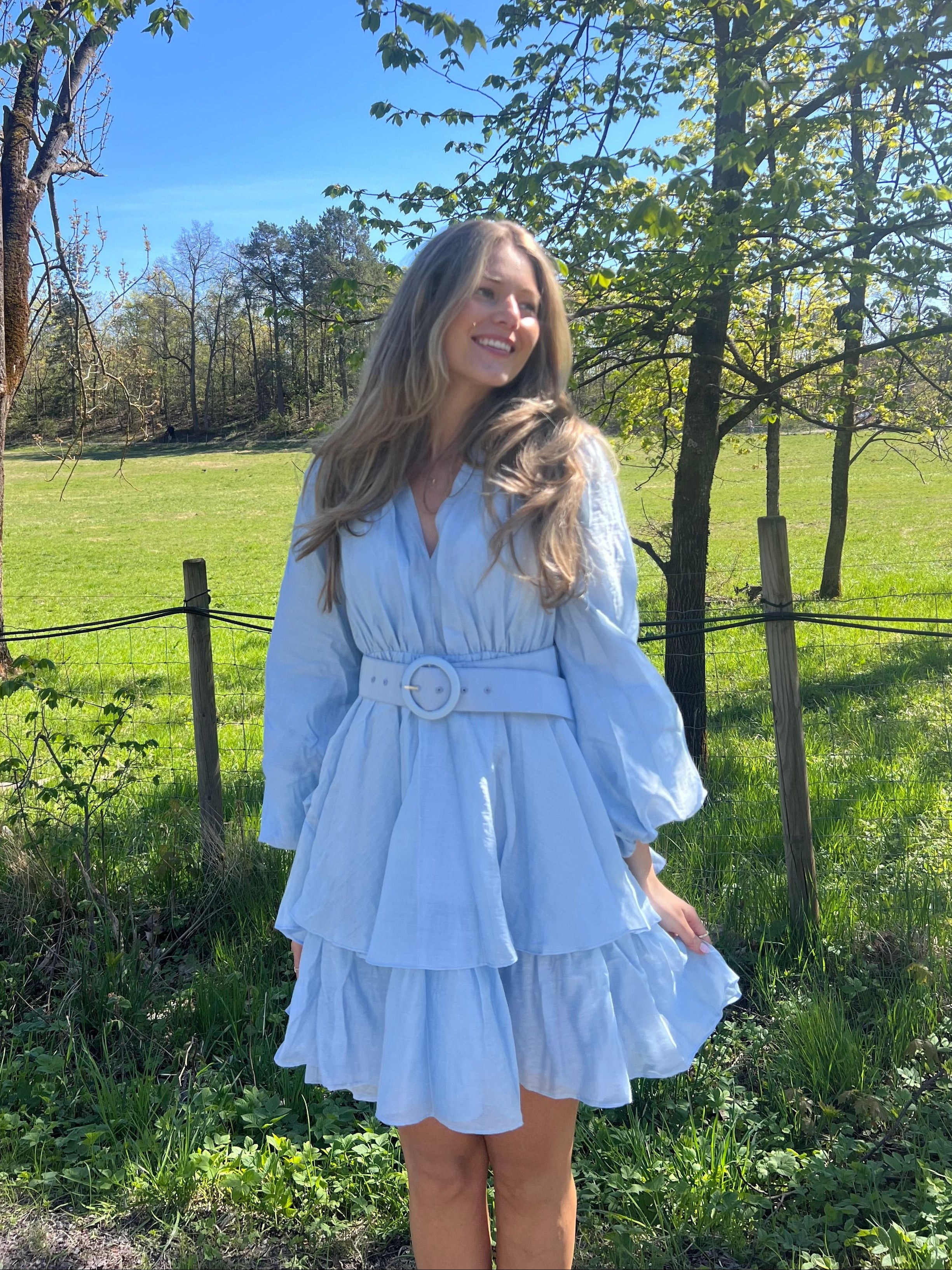 Abina Dress - Light Blue