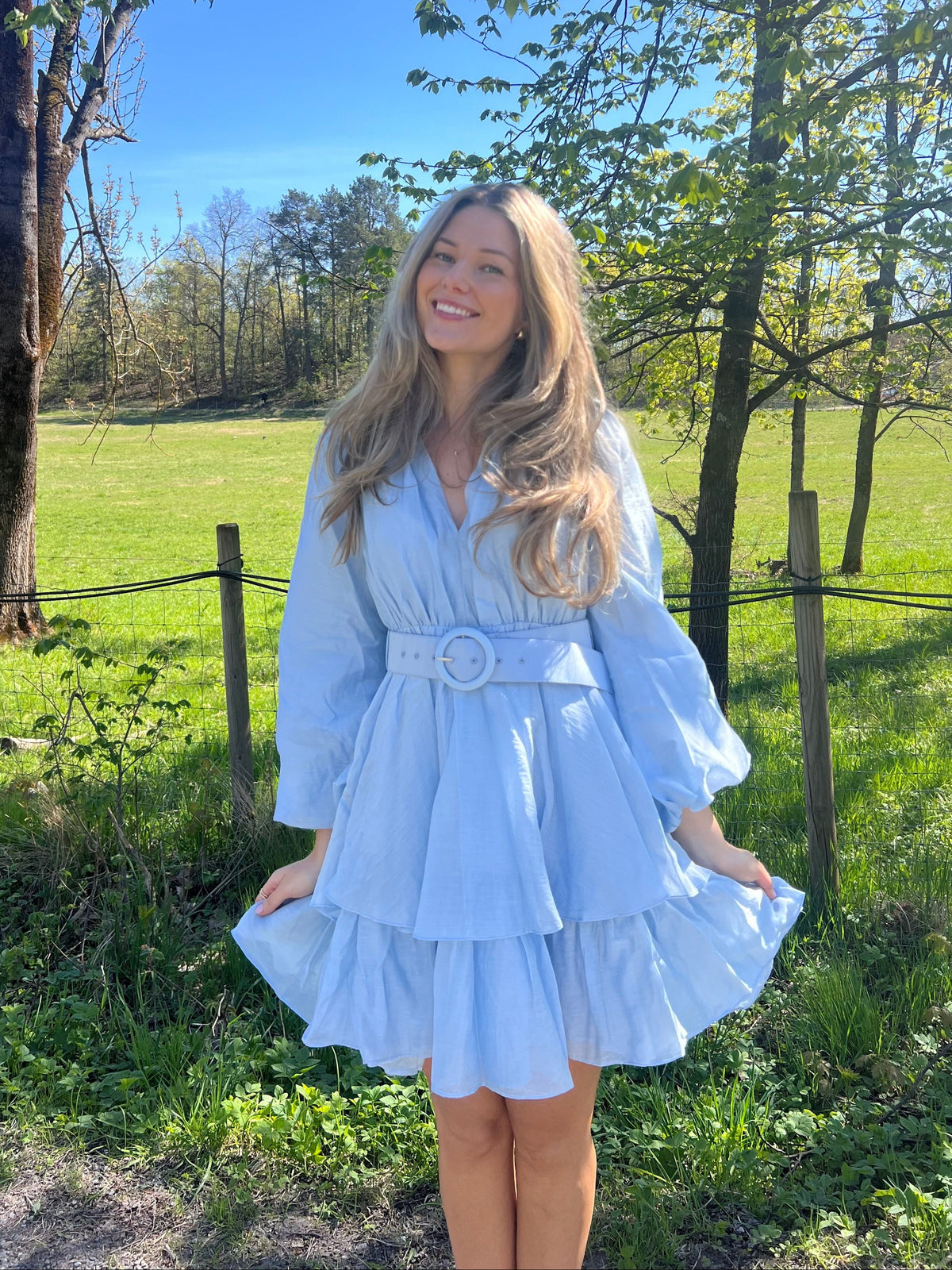 Abina Dress - Light Blue