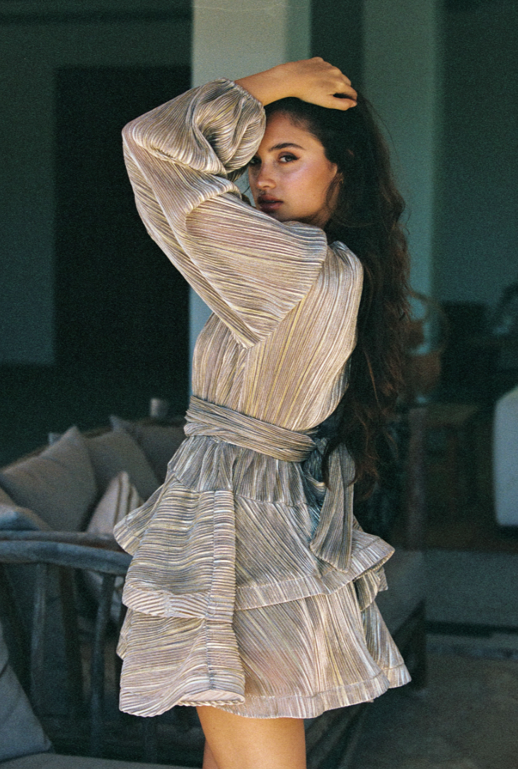 Naia Bedouine Dress - Grain Bronz Splash - Kjoler