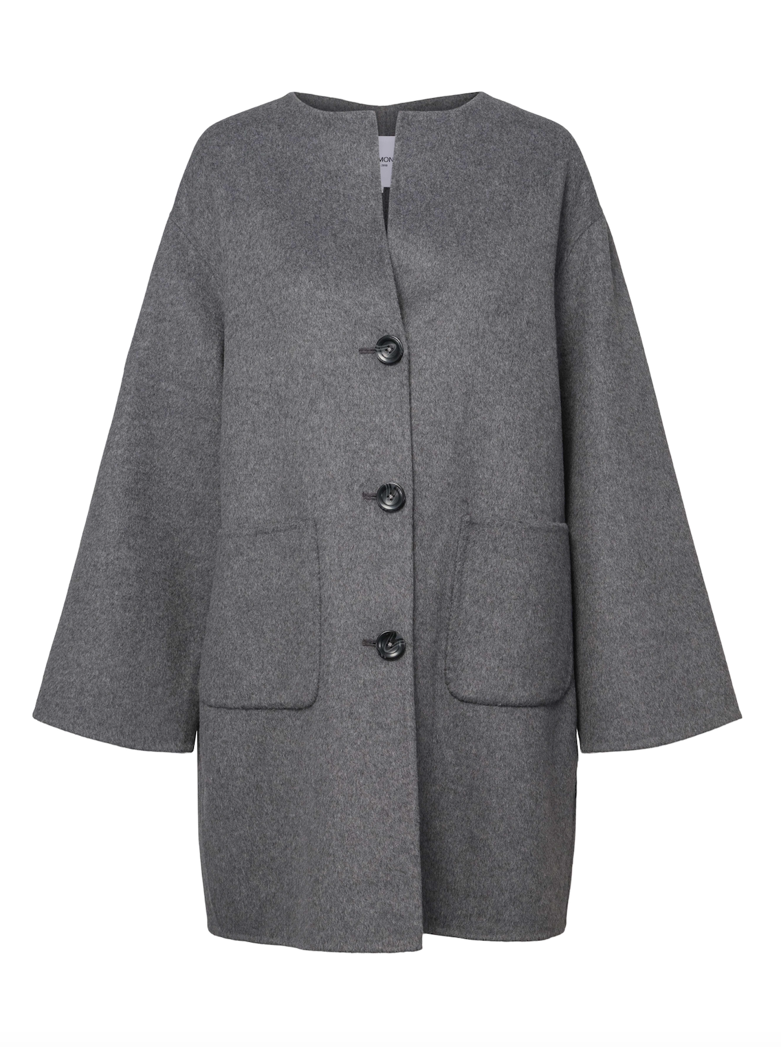 Sandy Wool Coat With Scarf