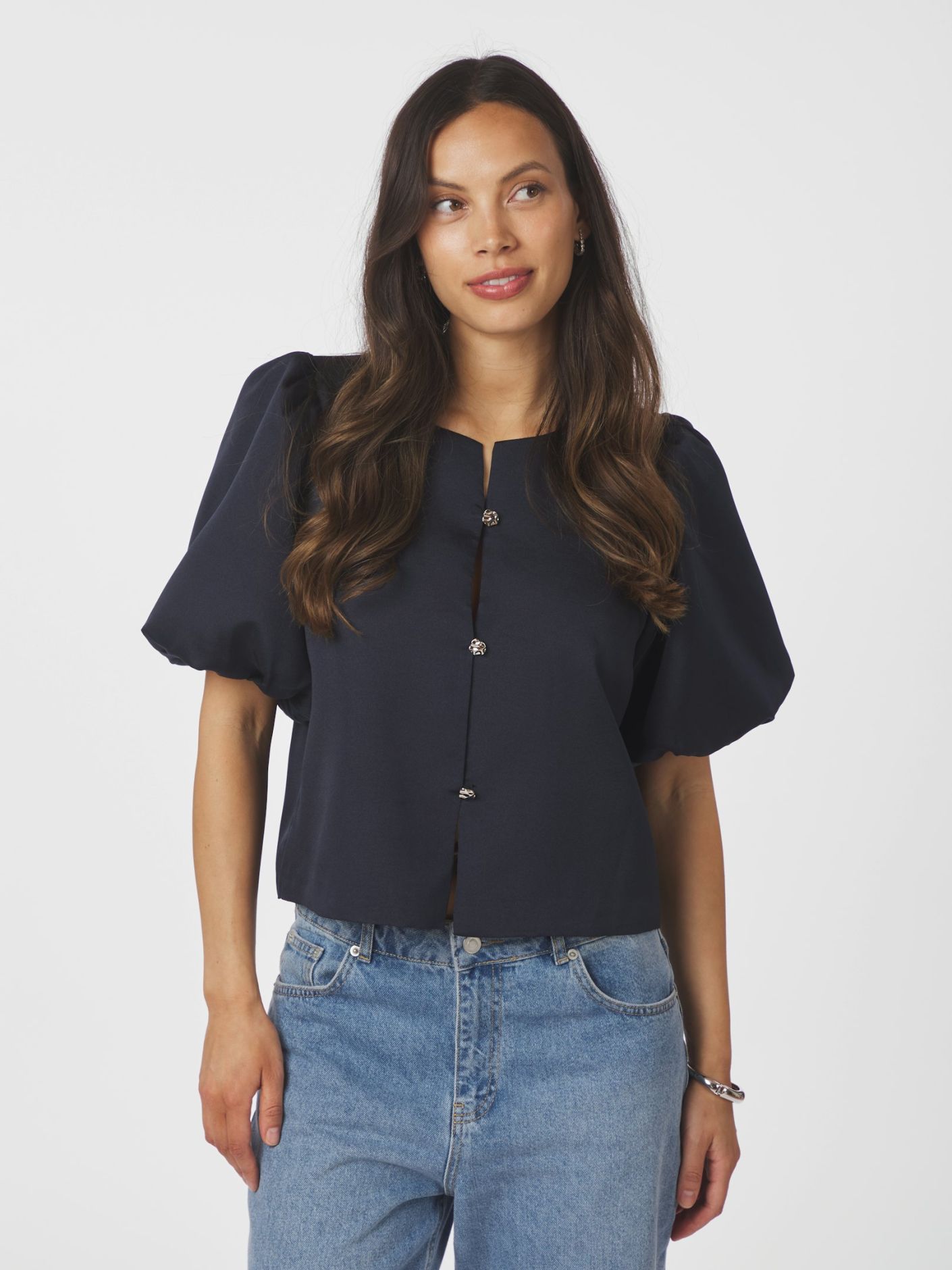 Aisa Dull Satin Blouse - Overdeler