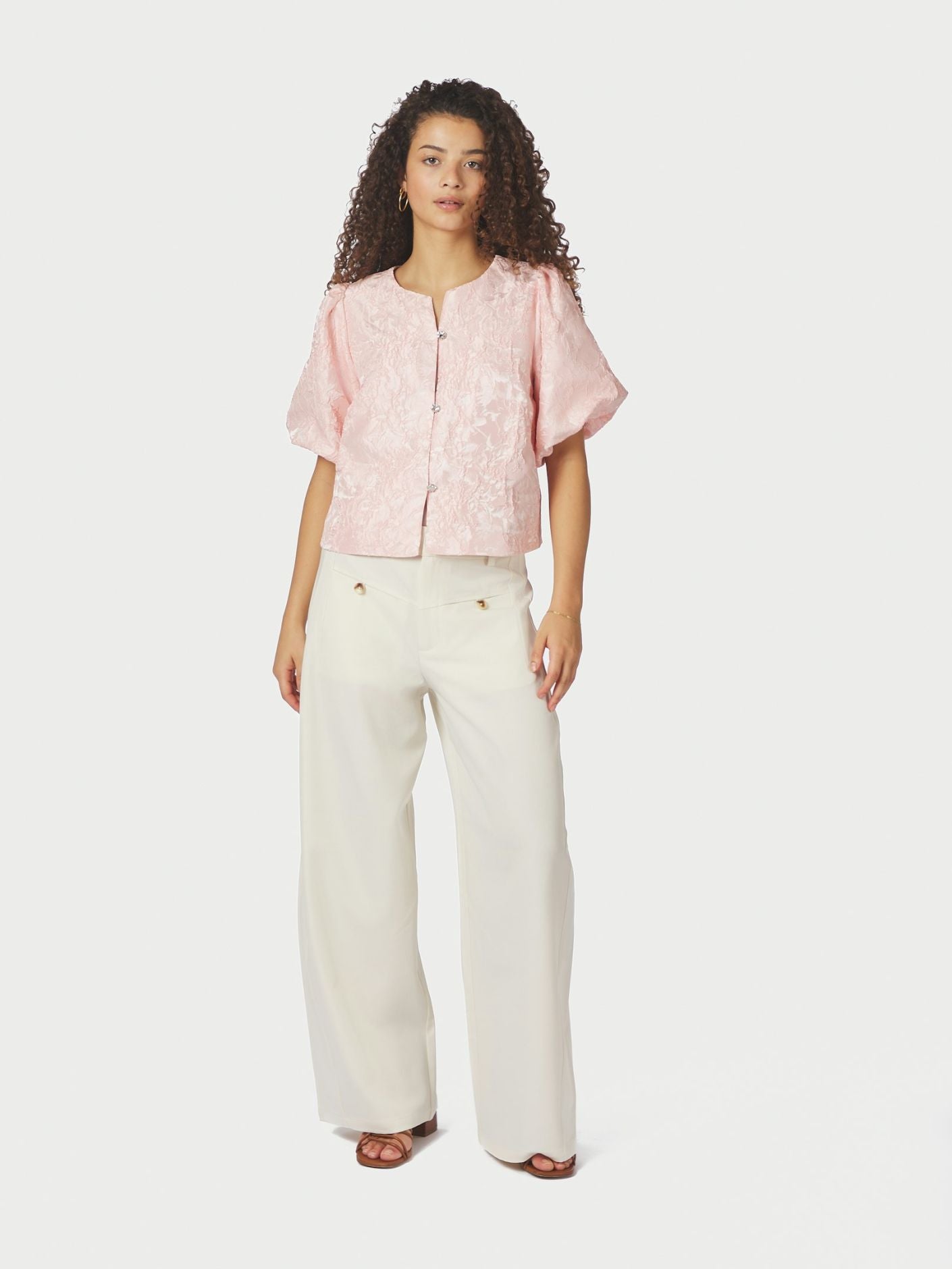 Aisa Soft Brocade Blouse - Overdeler