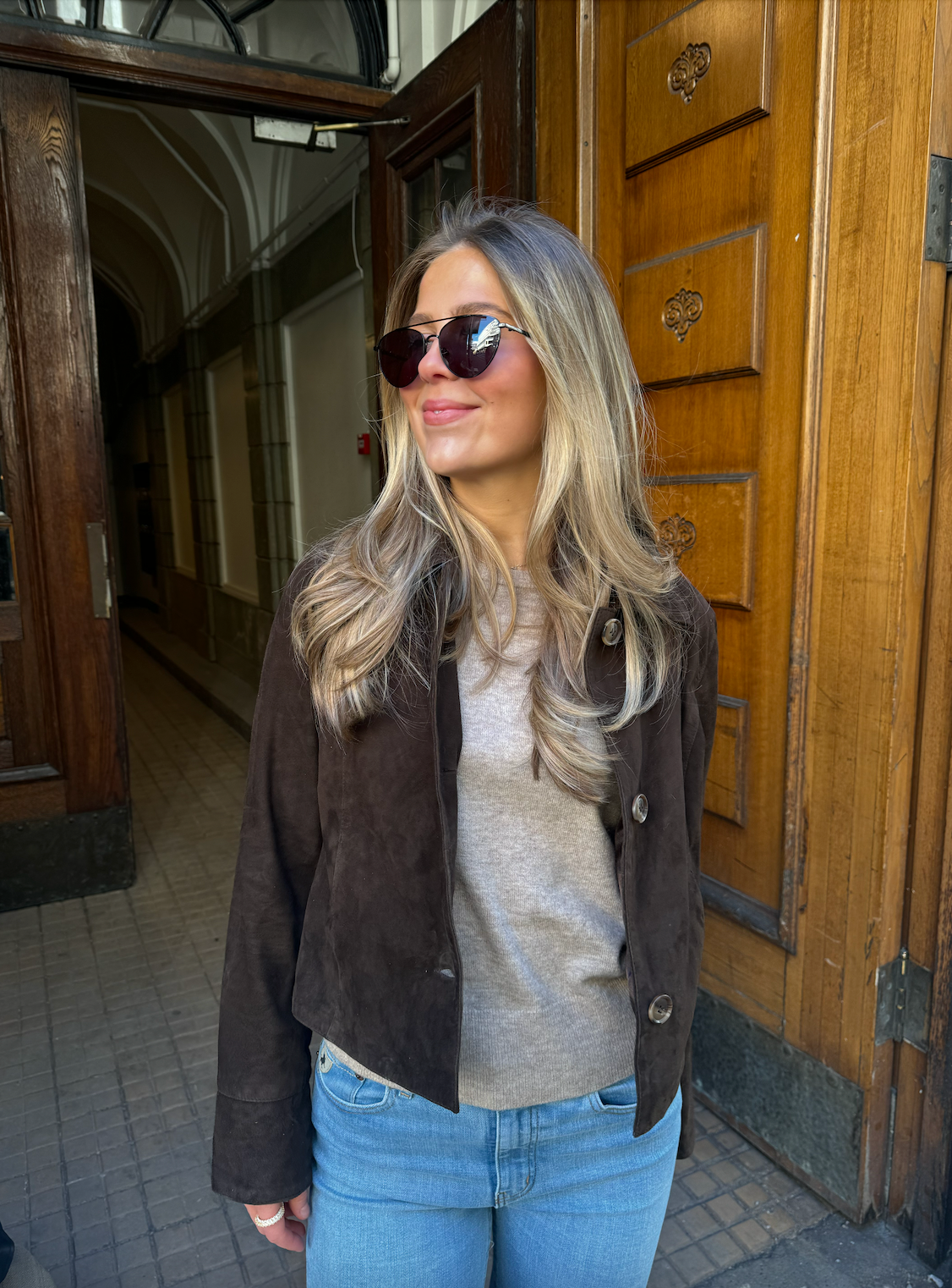 Allie Goat Suede Jacket Jakker