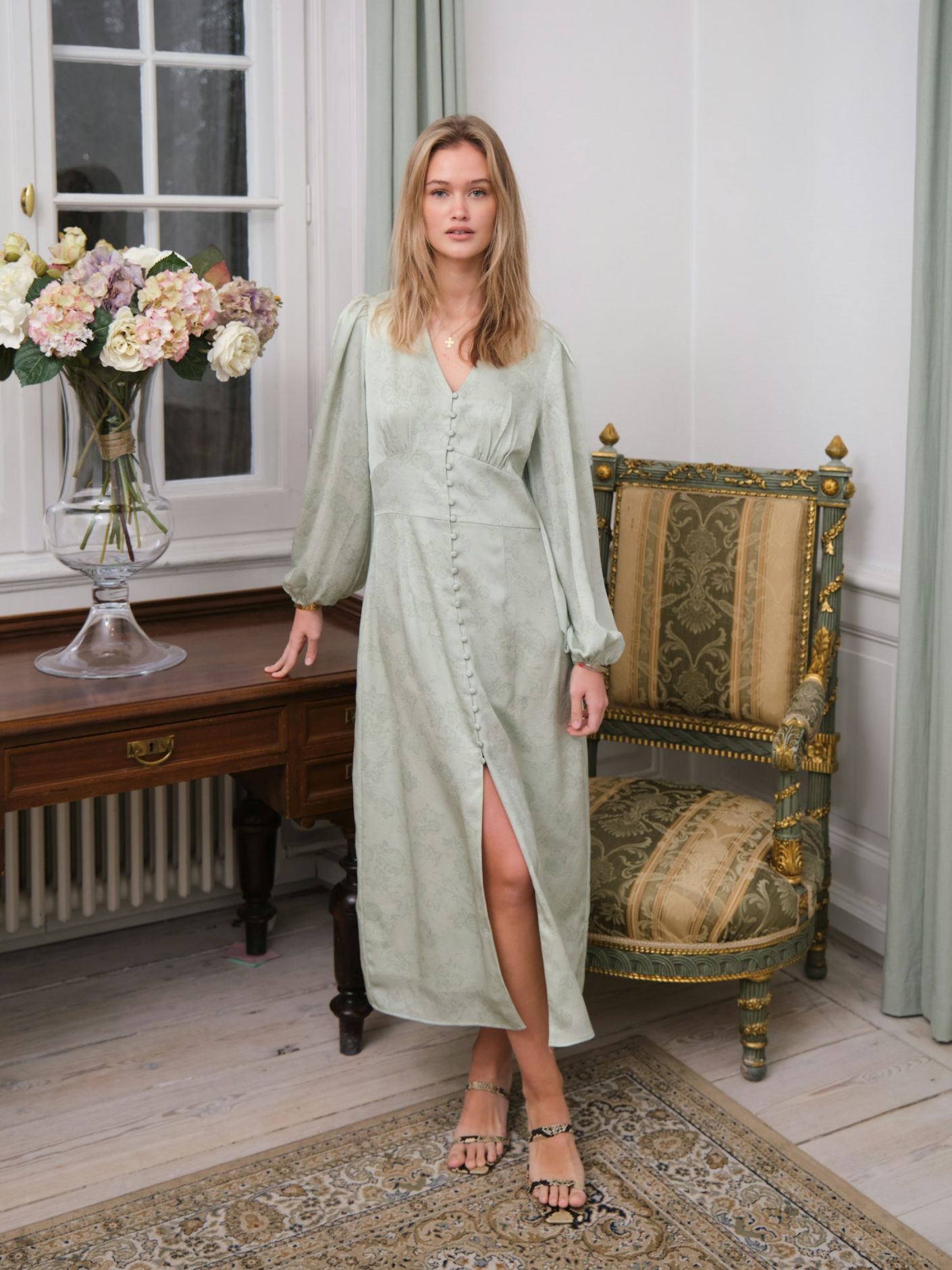Alto Pattern Sateen Dress - Kjoler