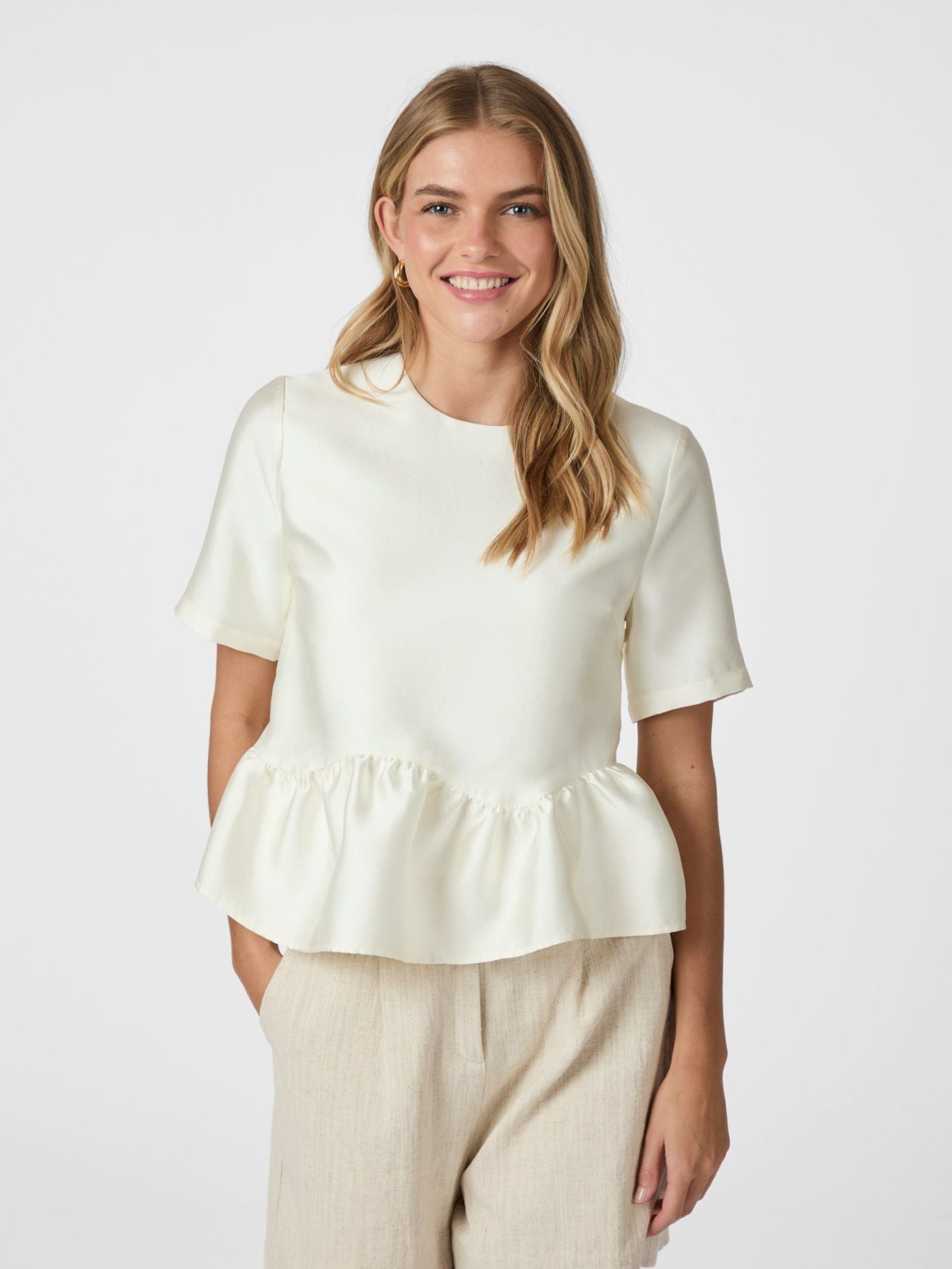 Alva Dull Satin Blouse - Overdeler