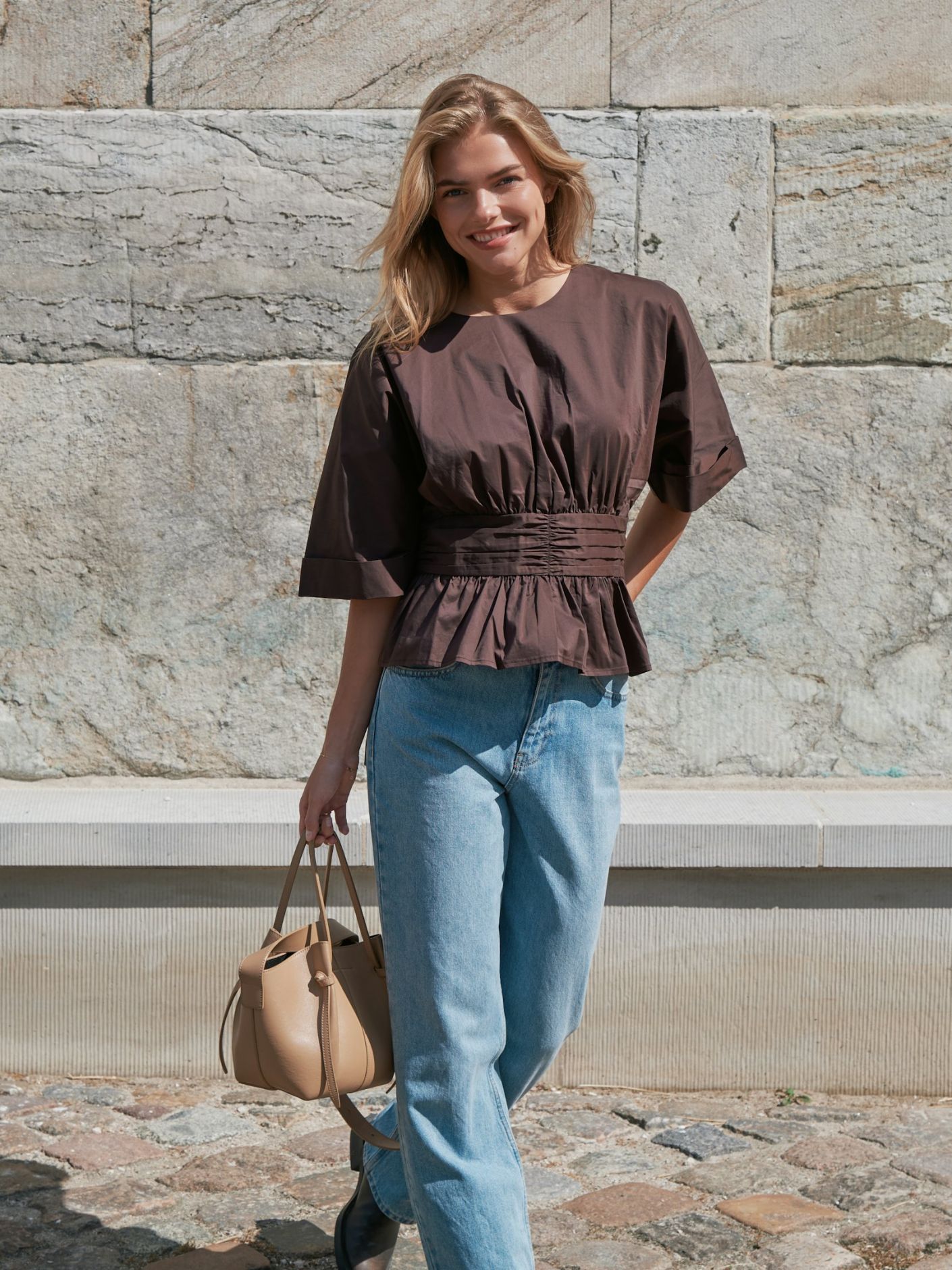 Annegret Poplin Blouse Overdeler