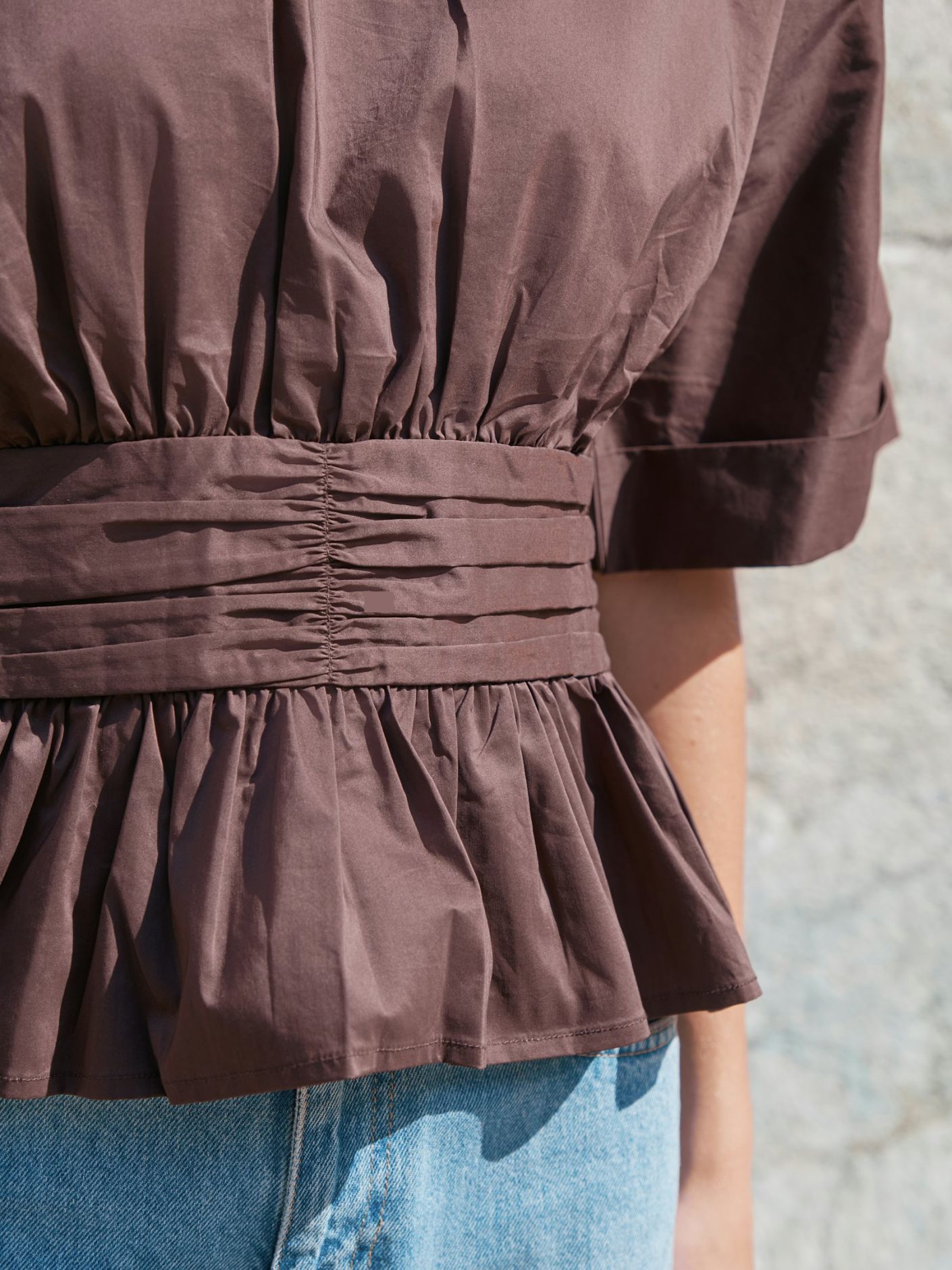 Annegret Poplin Blouse Overdeler