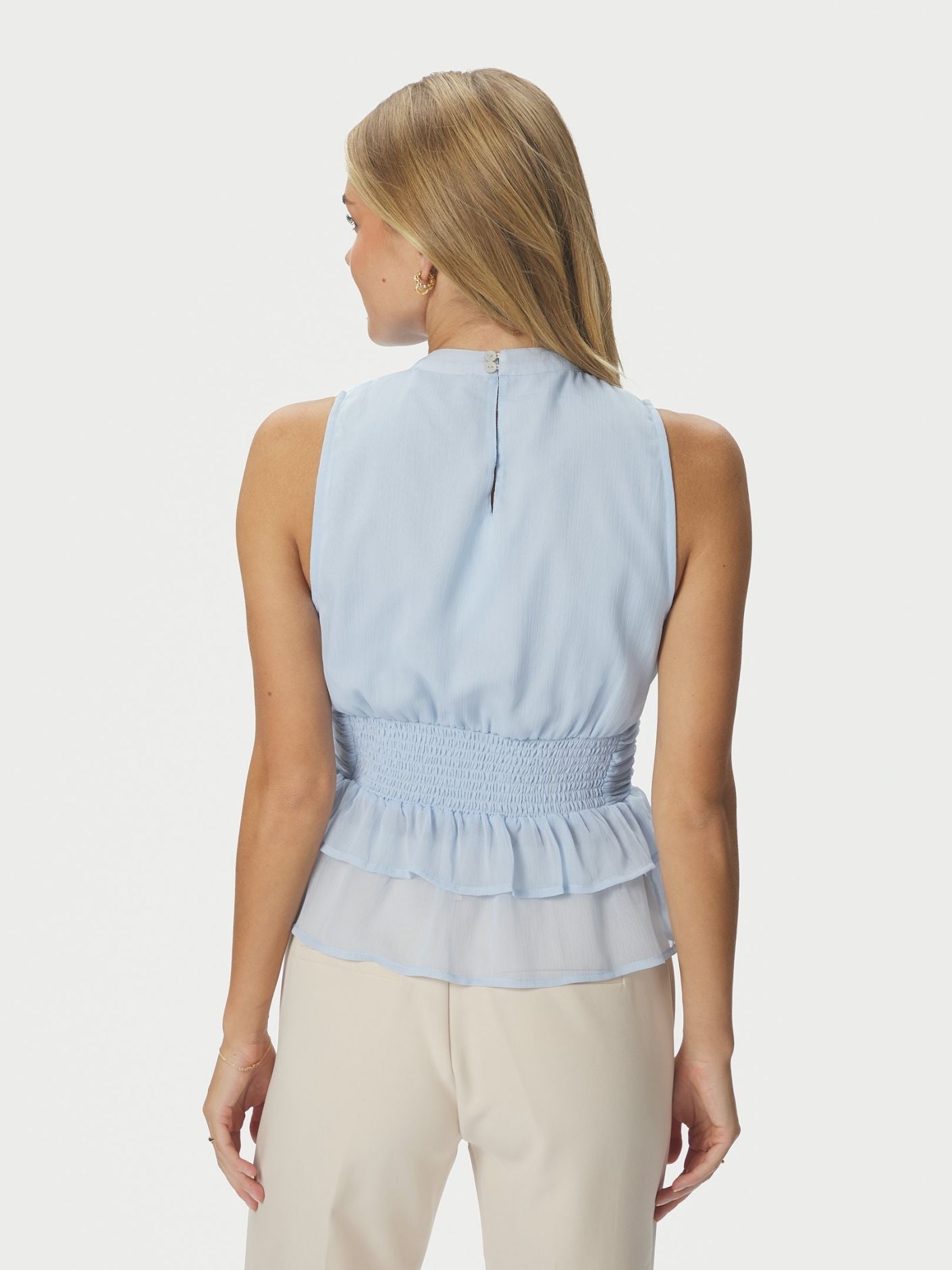 Ansol Solid Chiffon Top - Overdeler
